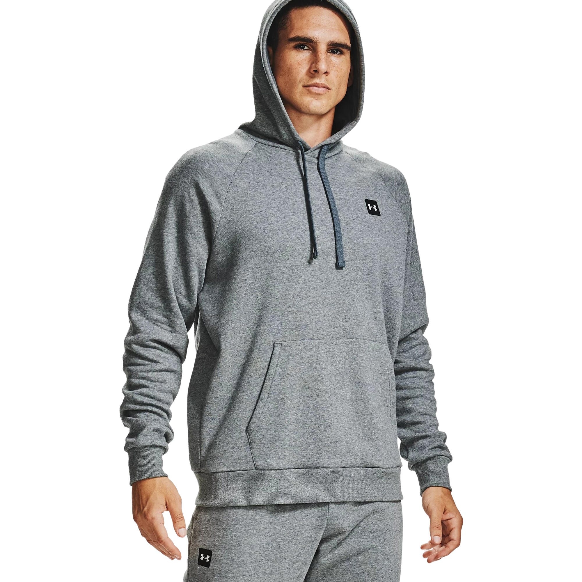 Mens Hoodie (Light Grey/Onyx White Heather) 3/3