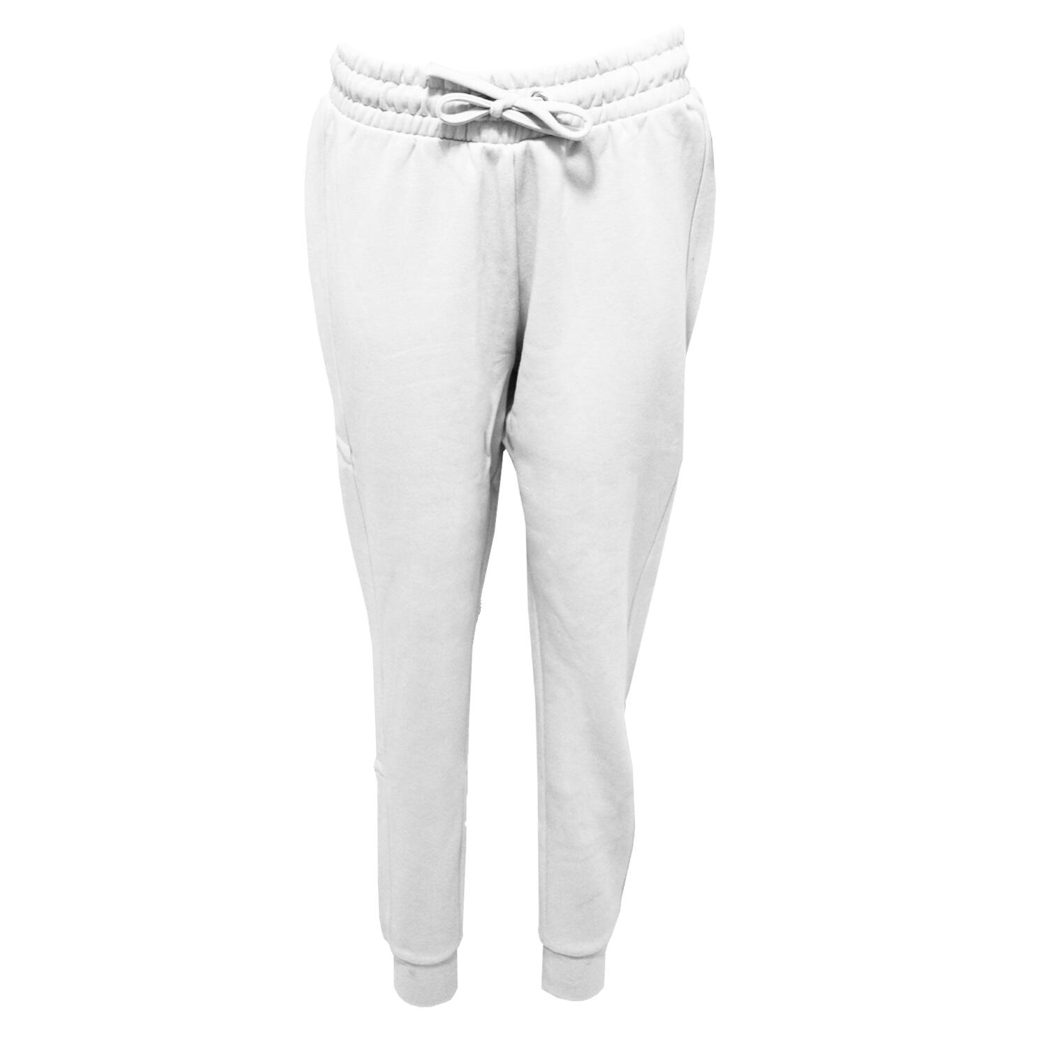 TRIDRI Womens/Ladies Fitted Joggers (White)