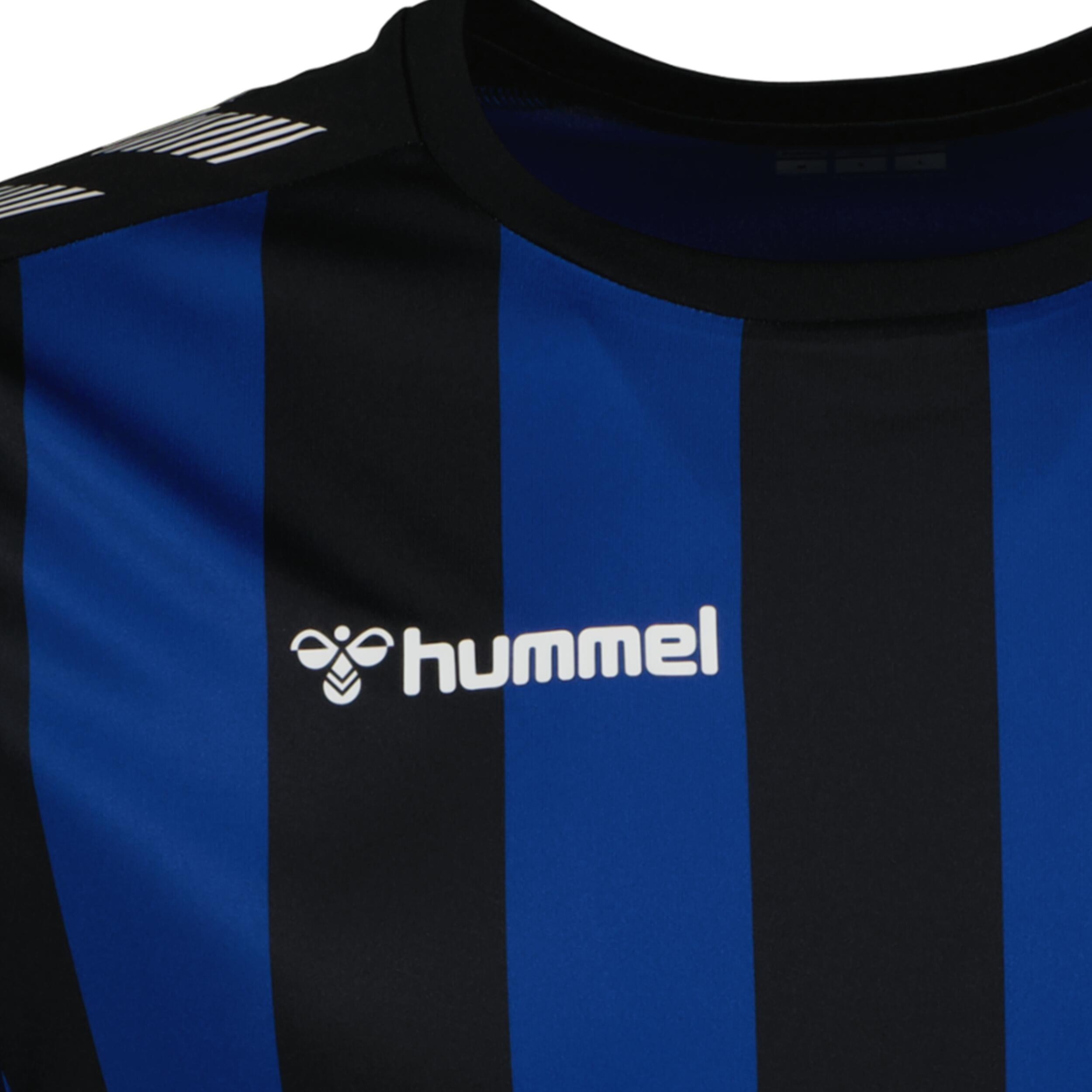 Stripe jersey for kids, great for football, in black/true blue 3/3