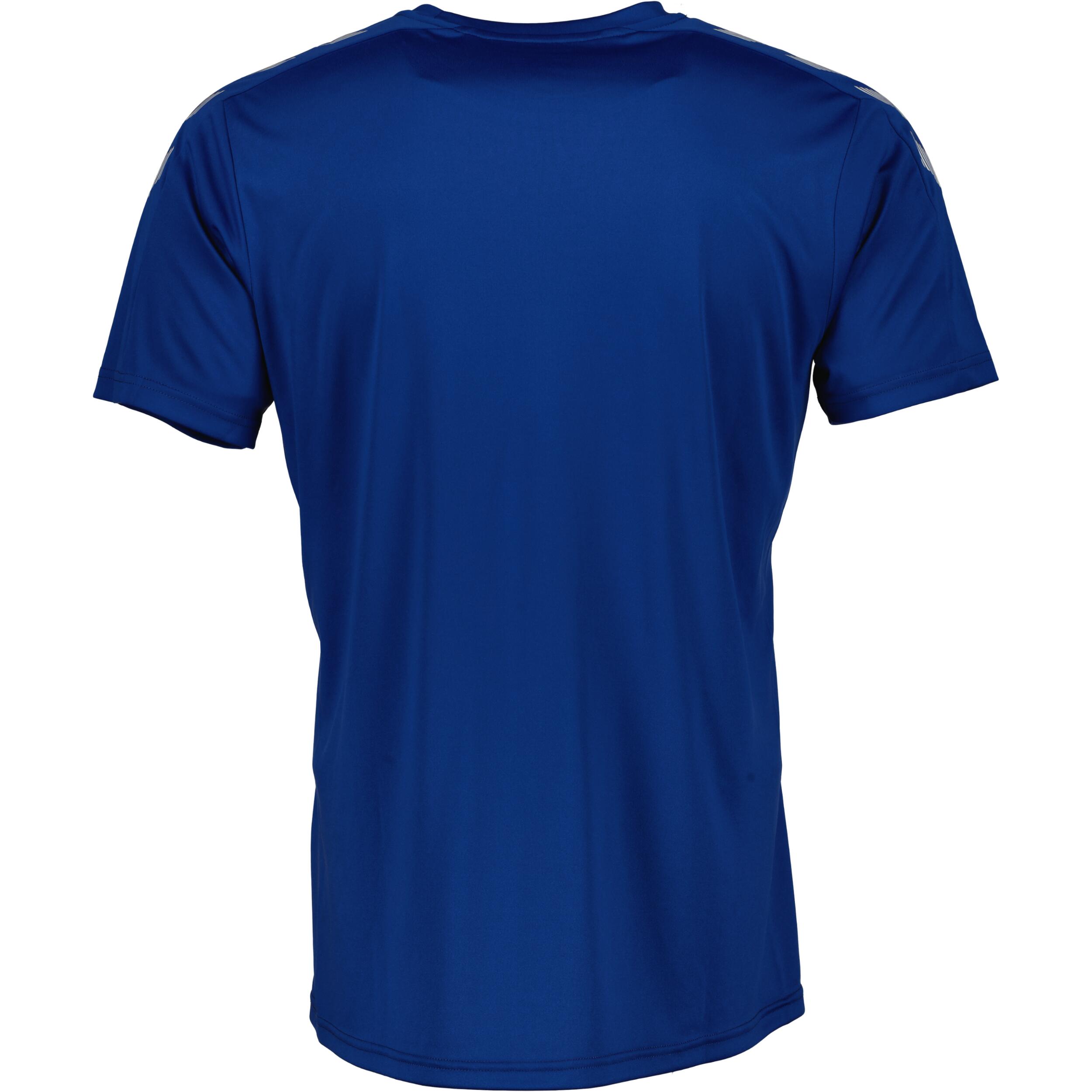 Stripe jersey for men, great for football, in true blue/white 2/3