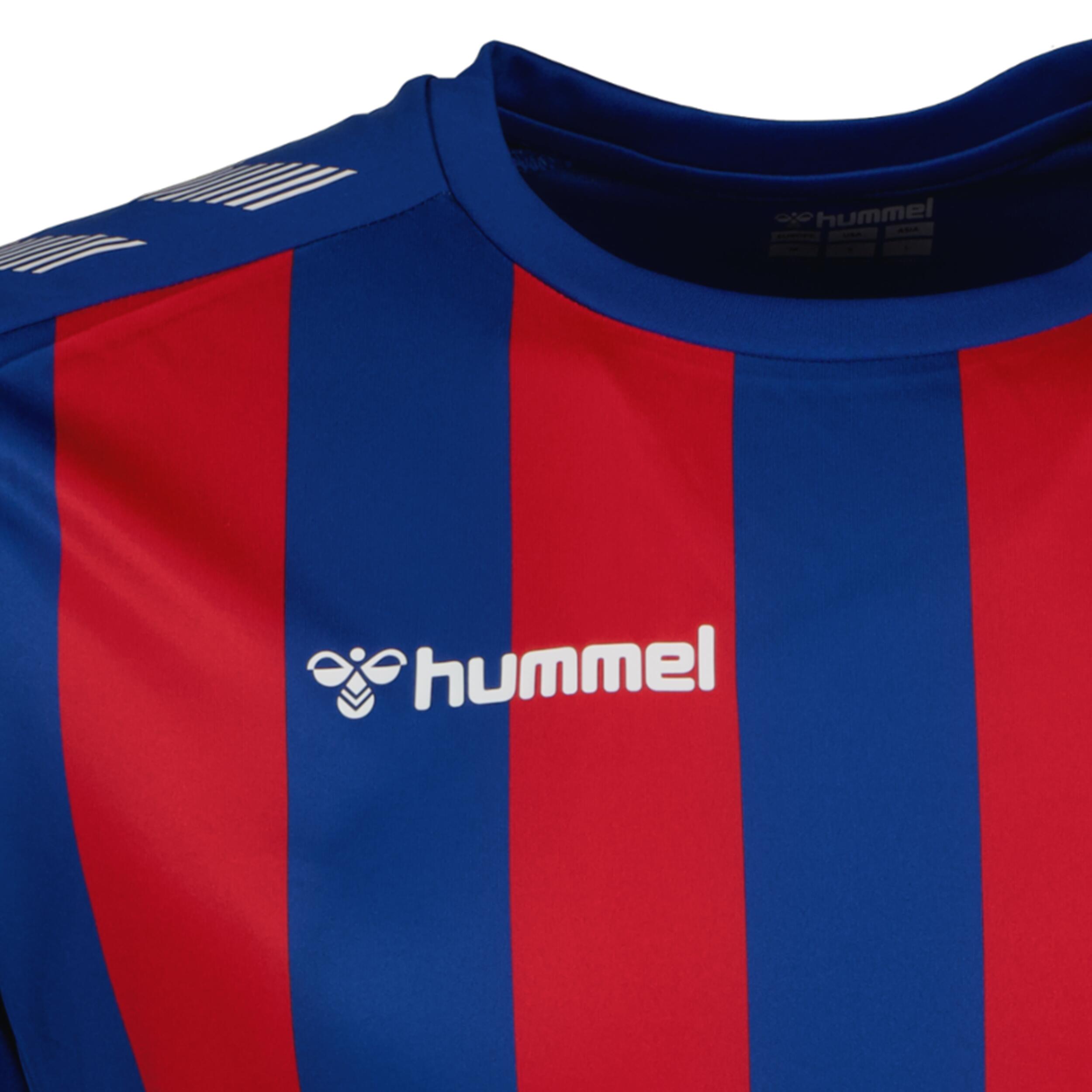 Stripe jersey for kids, great for football, in true blue/true red 3/3