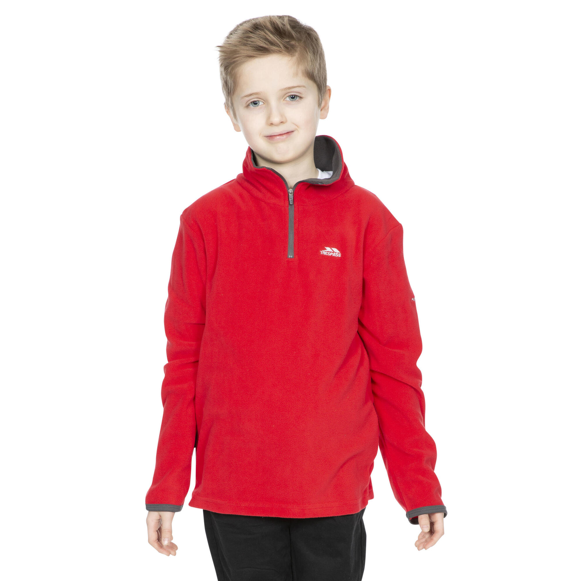 Maglia In Pile Con Cerniera Bambino Trespass Etto Rosso 4/5