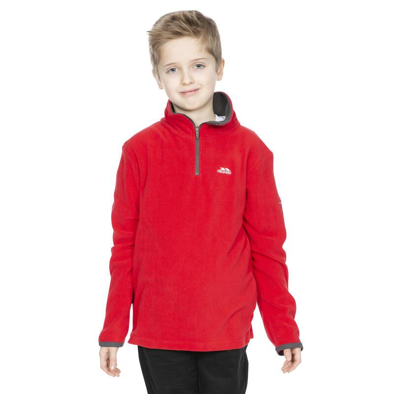 Jongens Etto Half Zip Fleece Sweater (Rood)