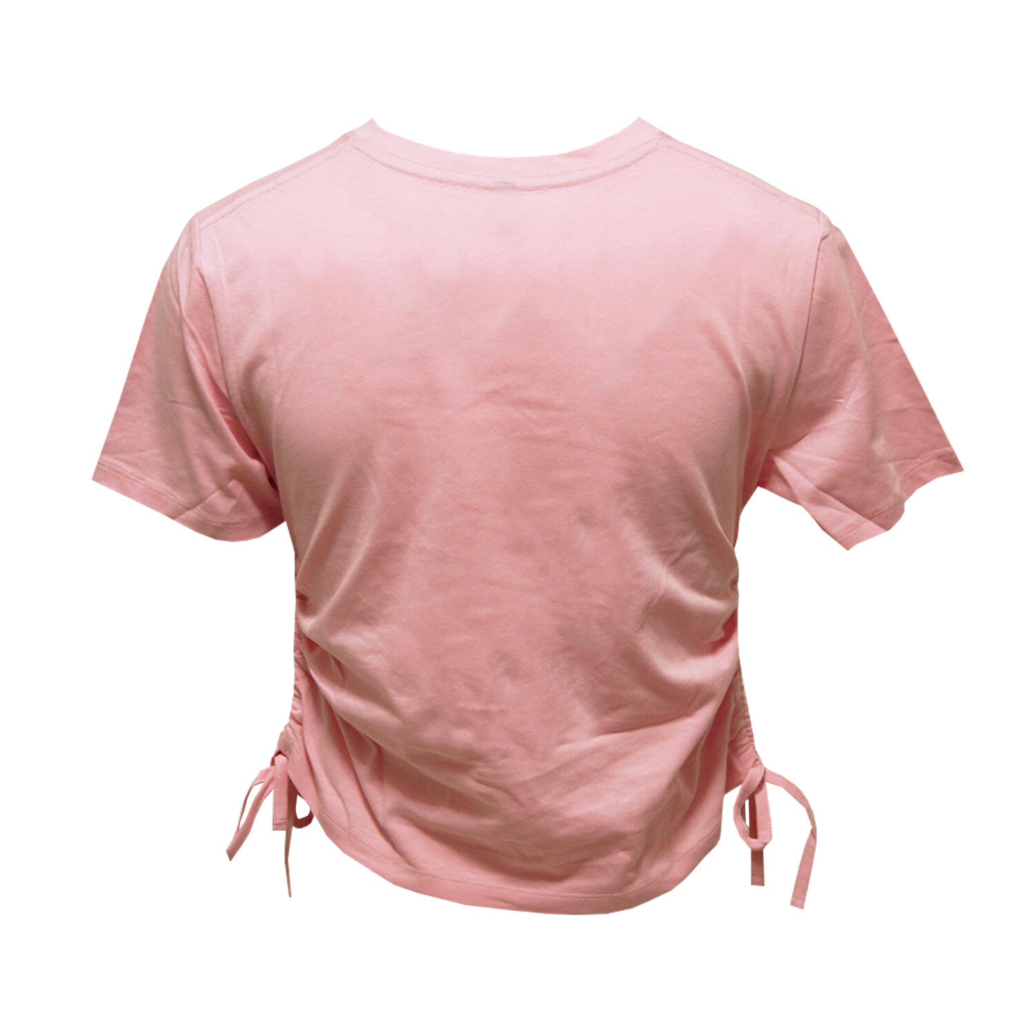 Womens/Ladies Ruched Crop Top (Light Pink) 2/3