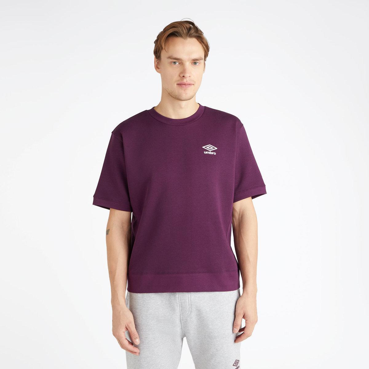 UMBRO Mens Core ShortSleeved Sweatshirt (Potent Purple/Nimbus Cloud)