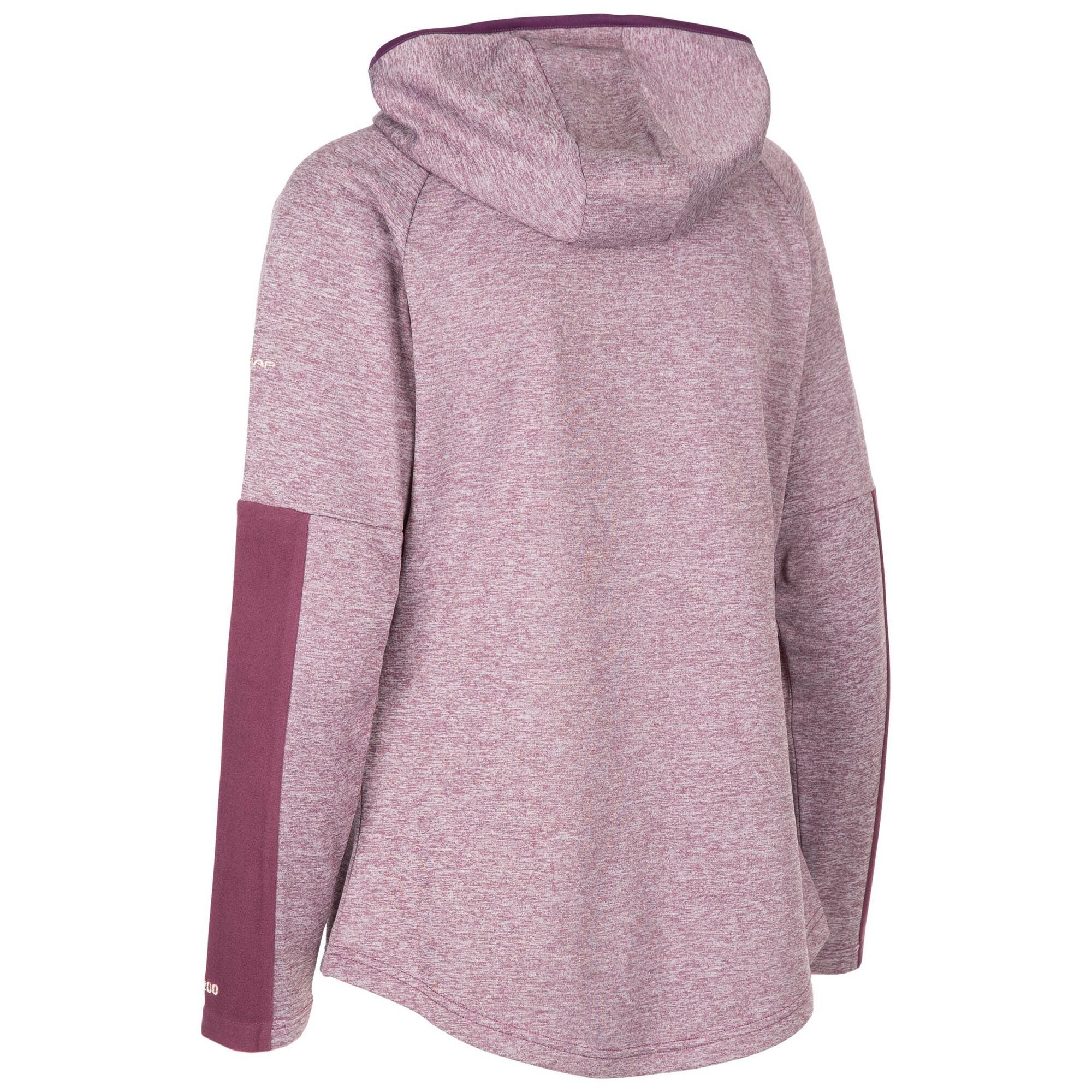 Womens/Ladies Trullo Melange AT200 Fleece Jacket (Damson Marl) 2/4
