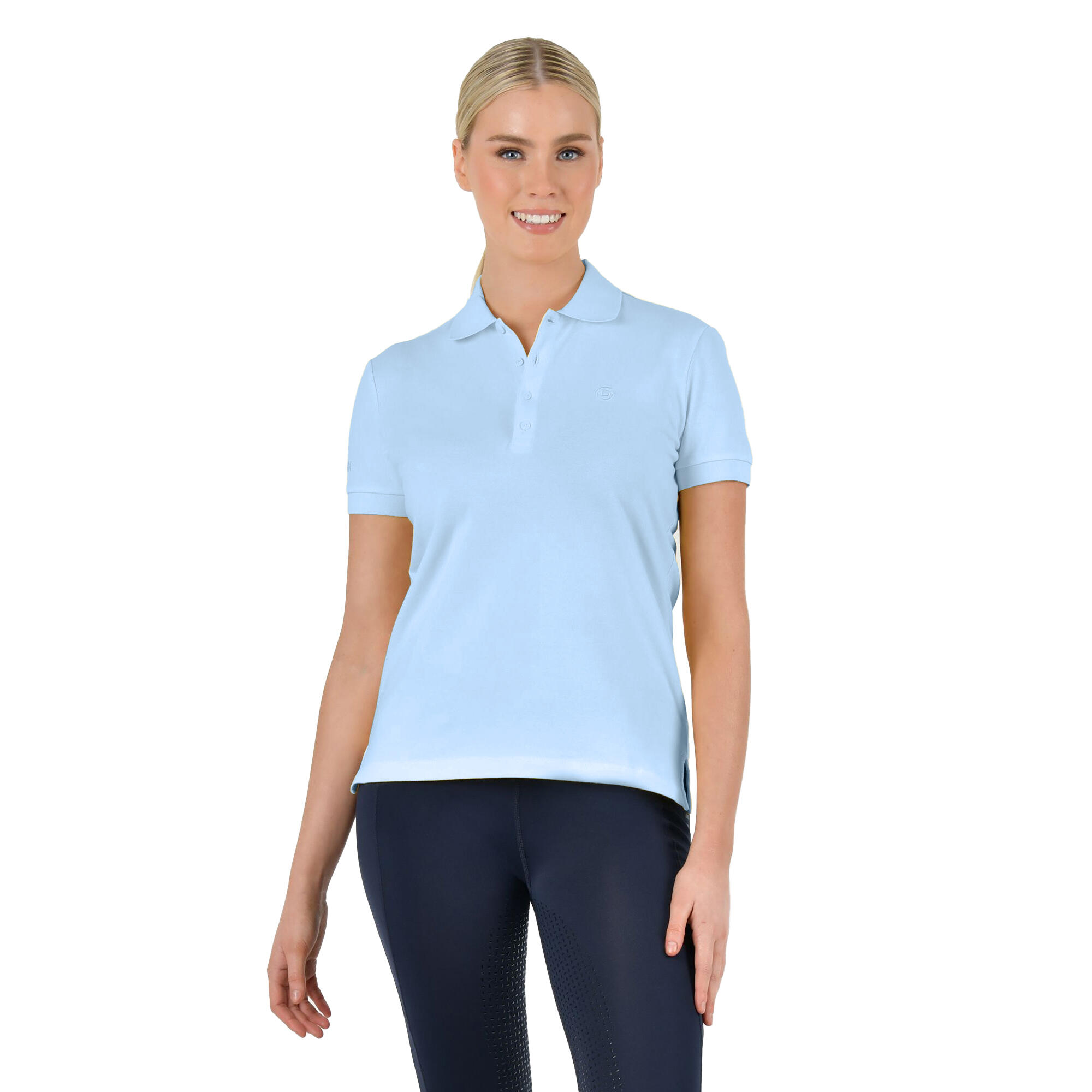 Womens/Ladies Lily Capped Sleeved Polo Shirt (Ice Blue) 3/3