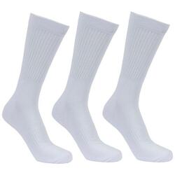 Unisex Adult Sportsmen Ribbed Cuff Crew Socks (Pack of 3) (Wit)