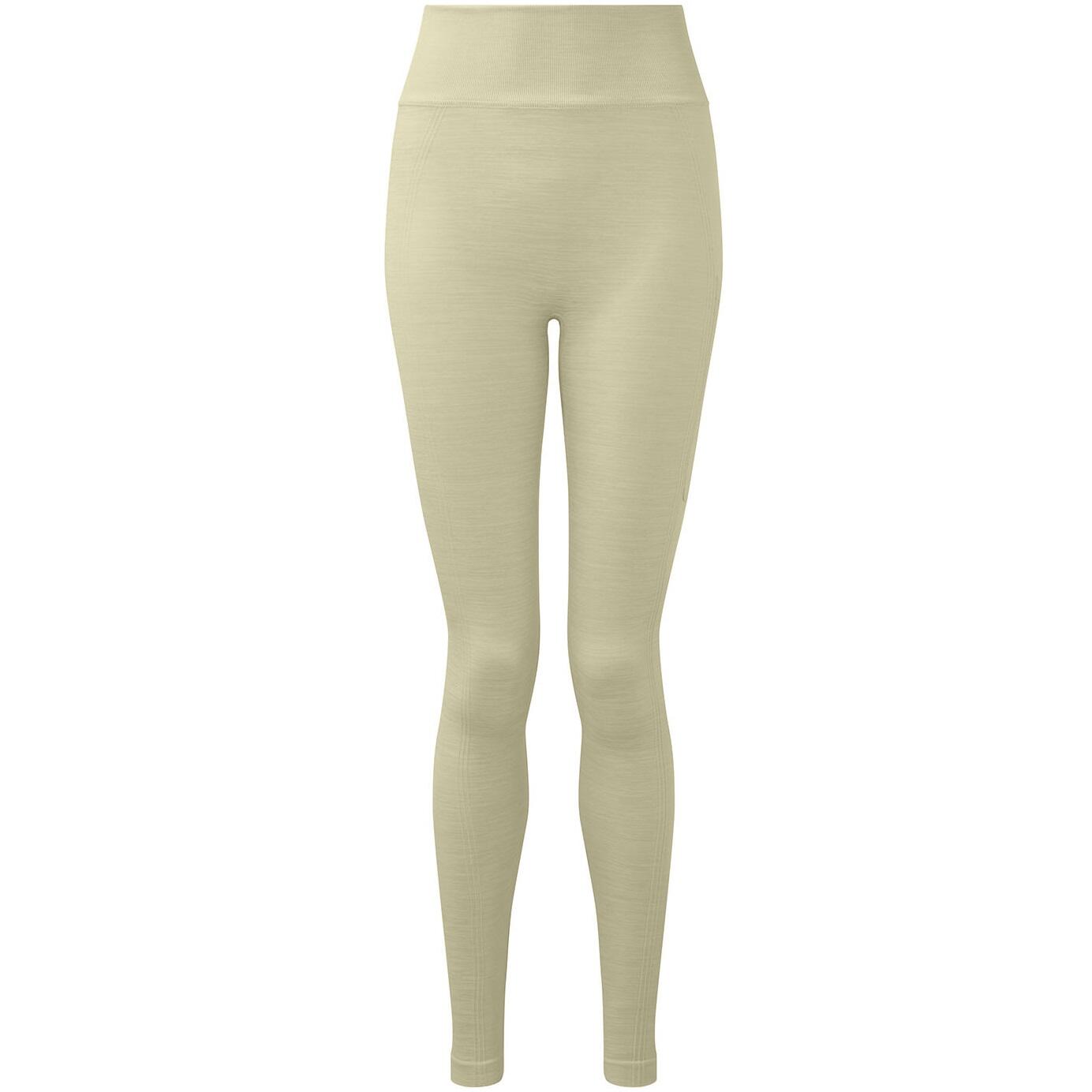 TRIDRI Womens/Ladies Melange Sculpted Seamless 3D Leggings (Sage Green)