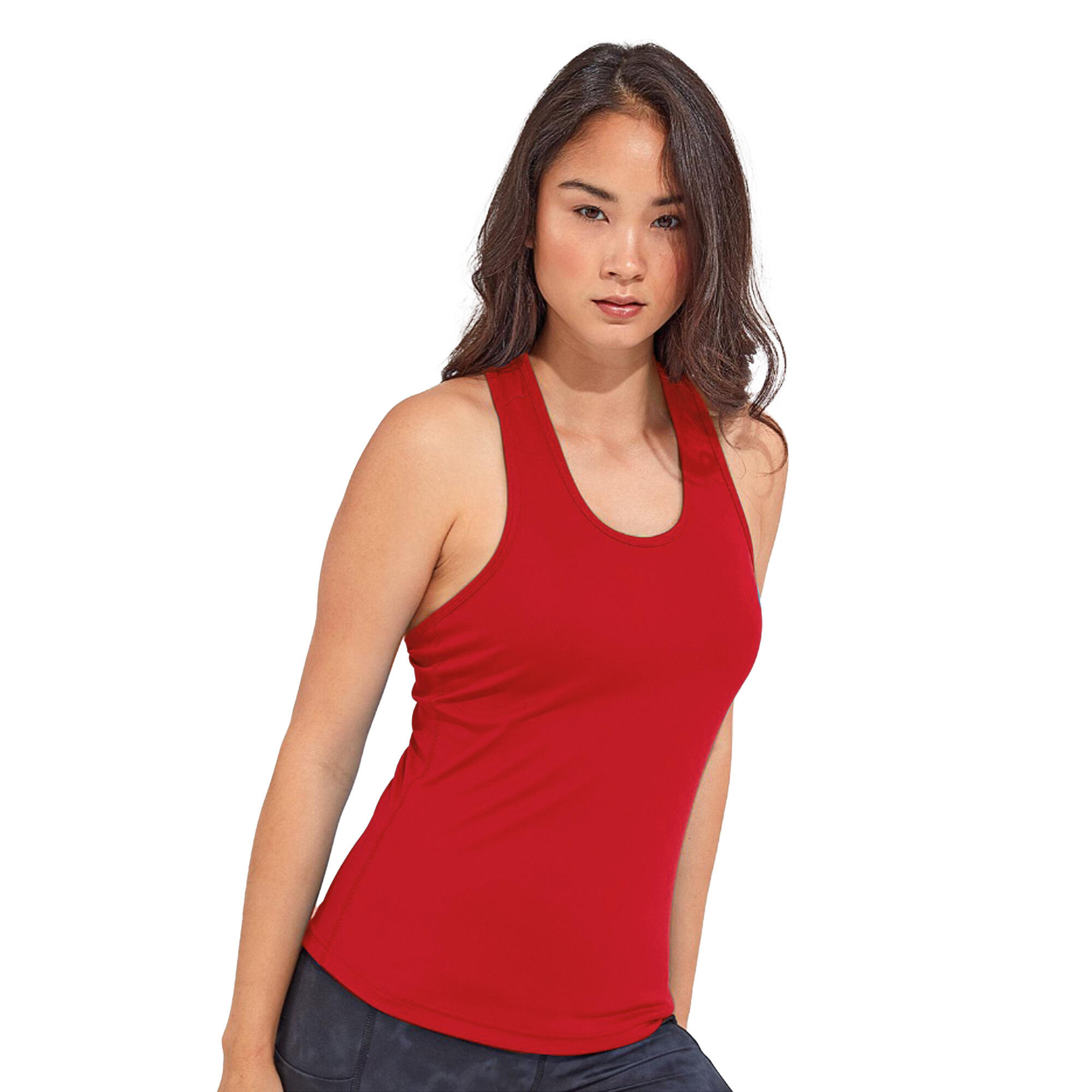 Womens/Ladies Performance Recycled Vest (Fire Red) 3/3