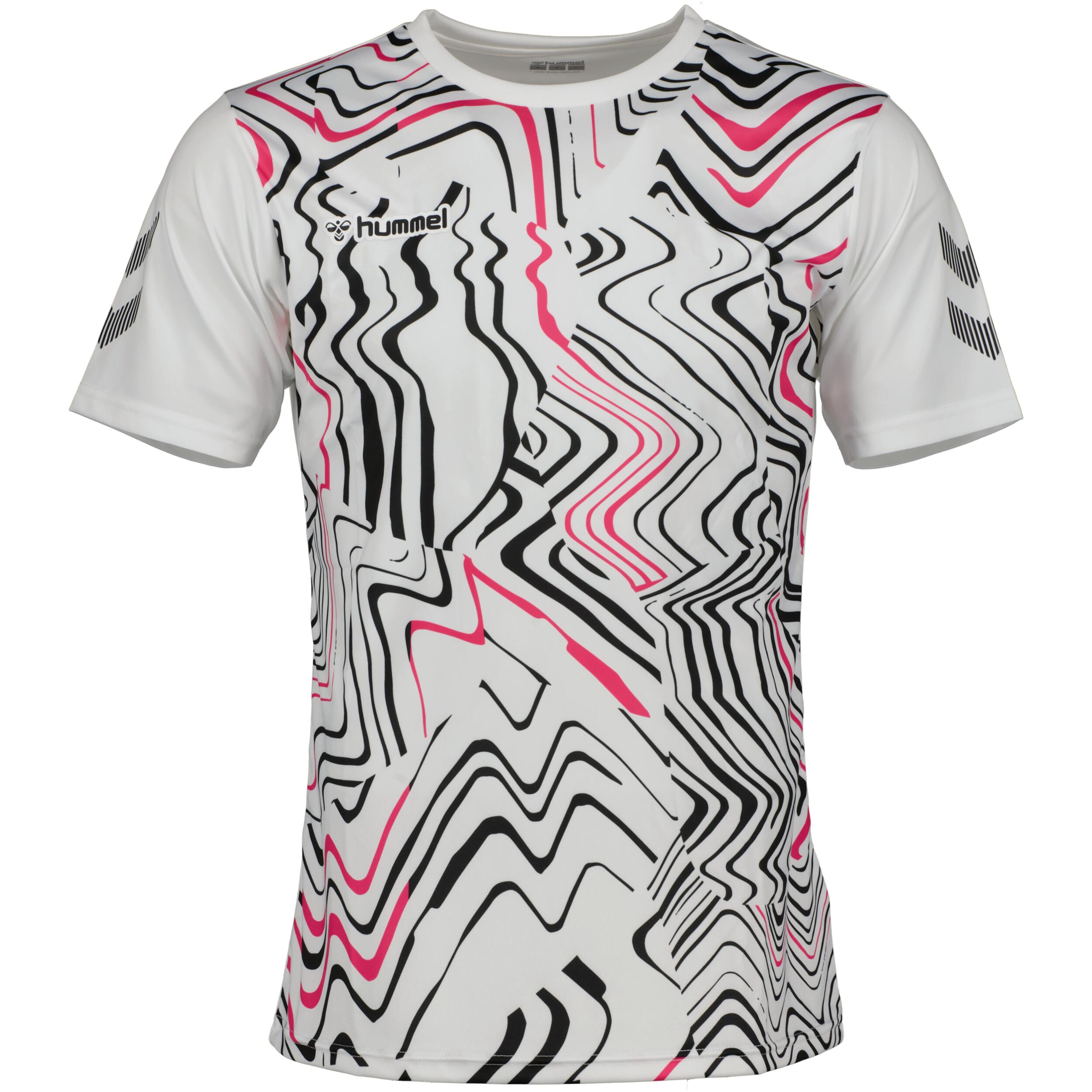 HUMMEL Hydro jersey for men, great for football, in white/black/pink