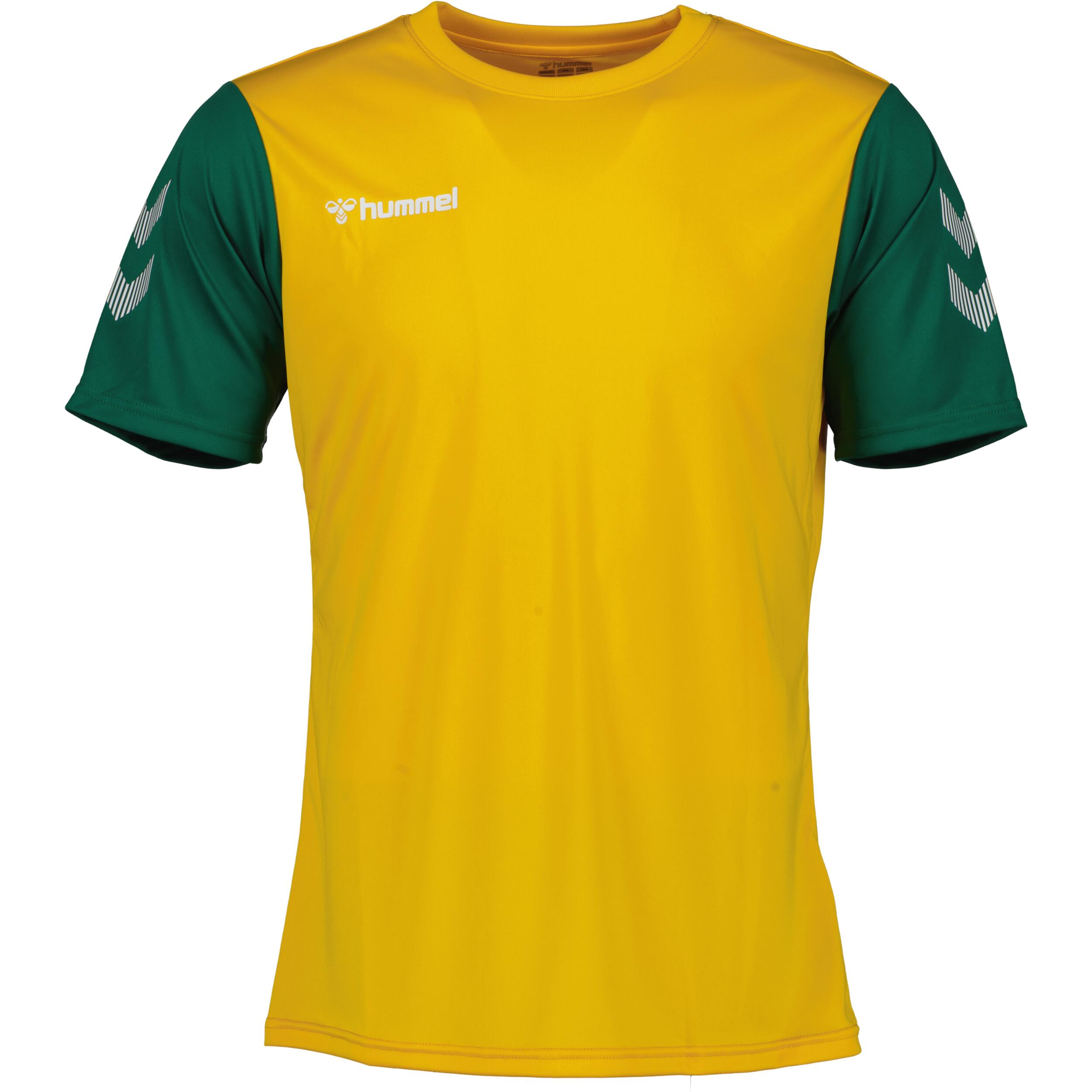 Match jersey for men, great for football, in yellow/evergreen 1/3