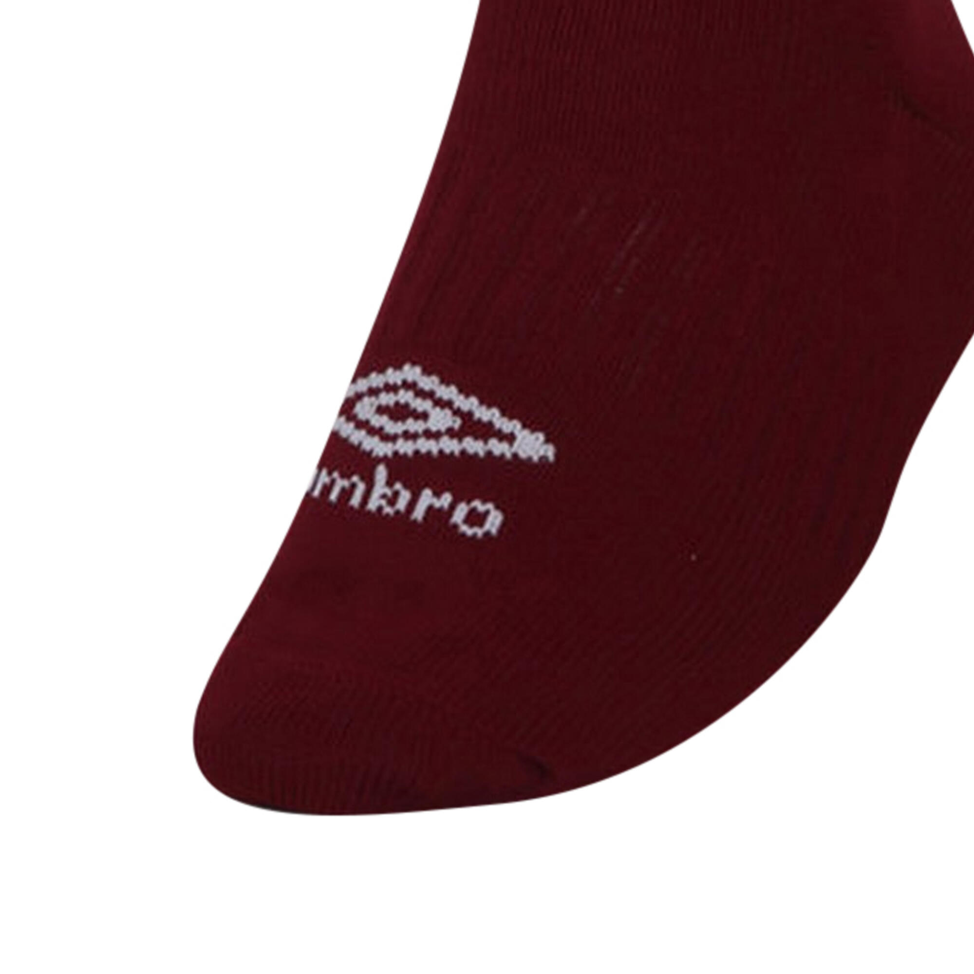 Childrens/Kids Primo Football Socks (Claret Red/White) 3/3