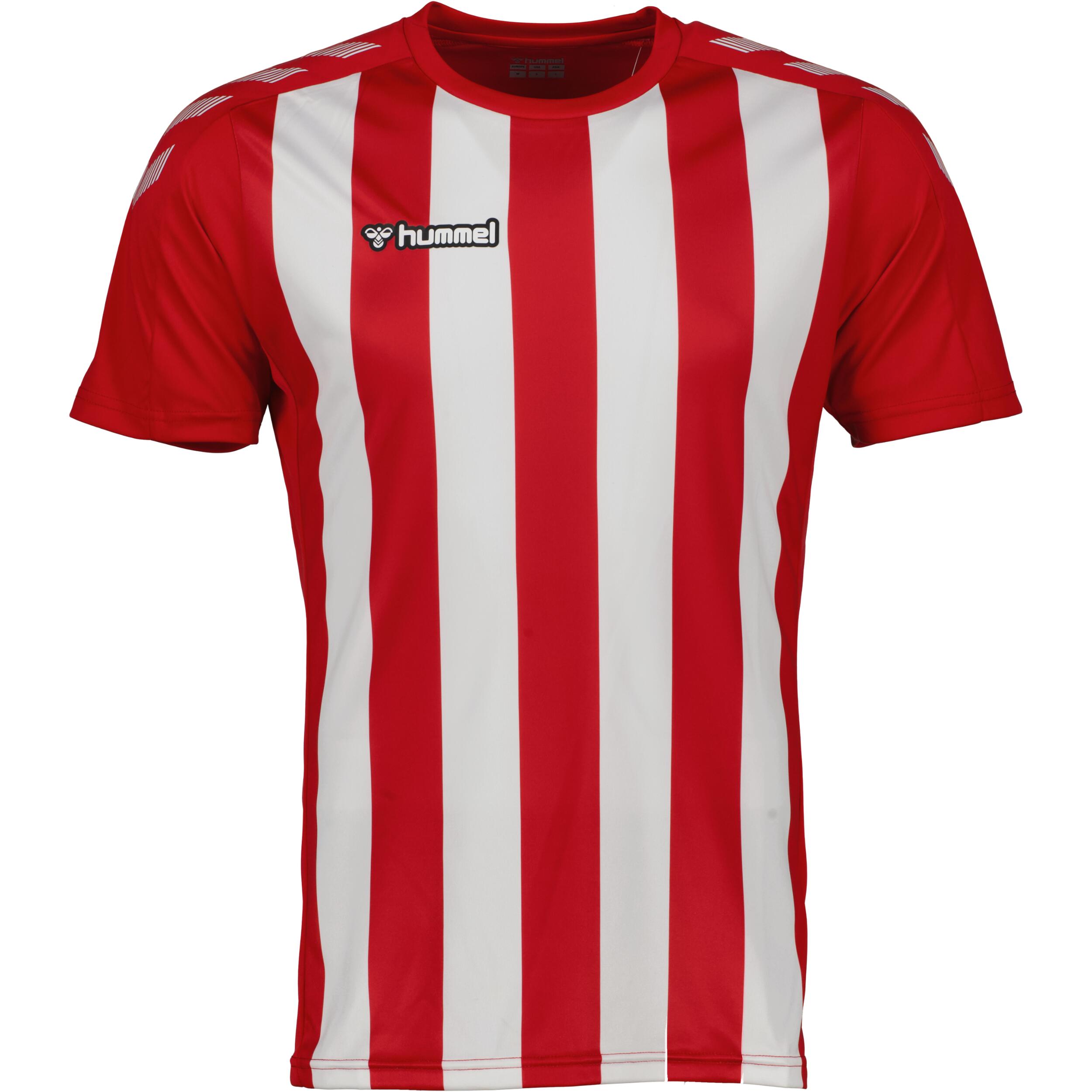 HUMMEL Stripe jersey for kids, great for football, in true red/white