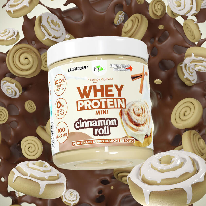 Proteina Mini Whey Protein Cinnamon Roll 100g Protella