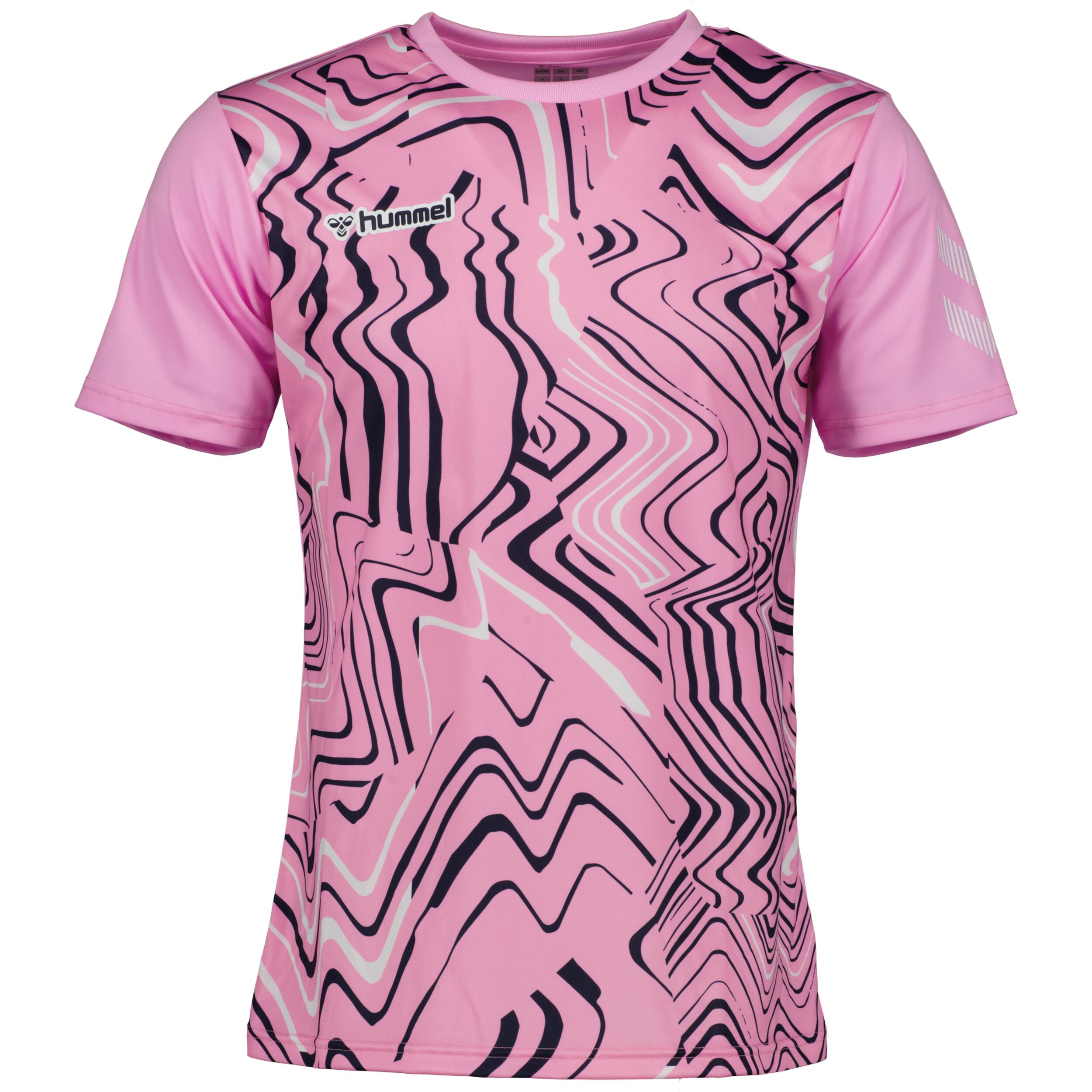 light pink / navy blue / white