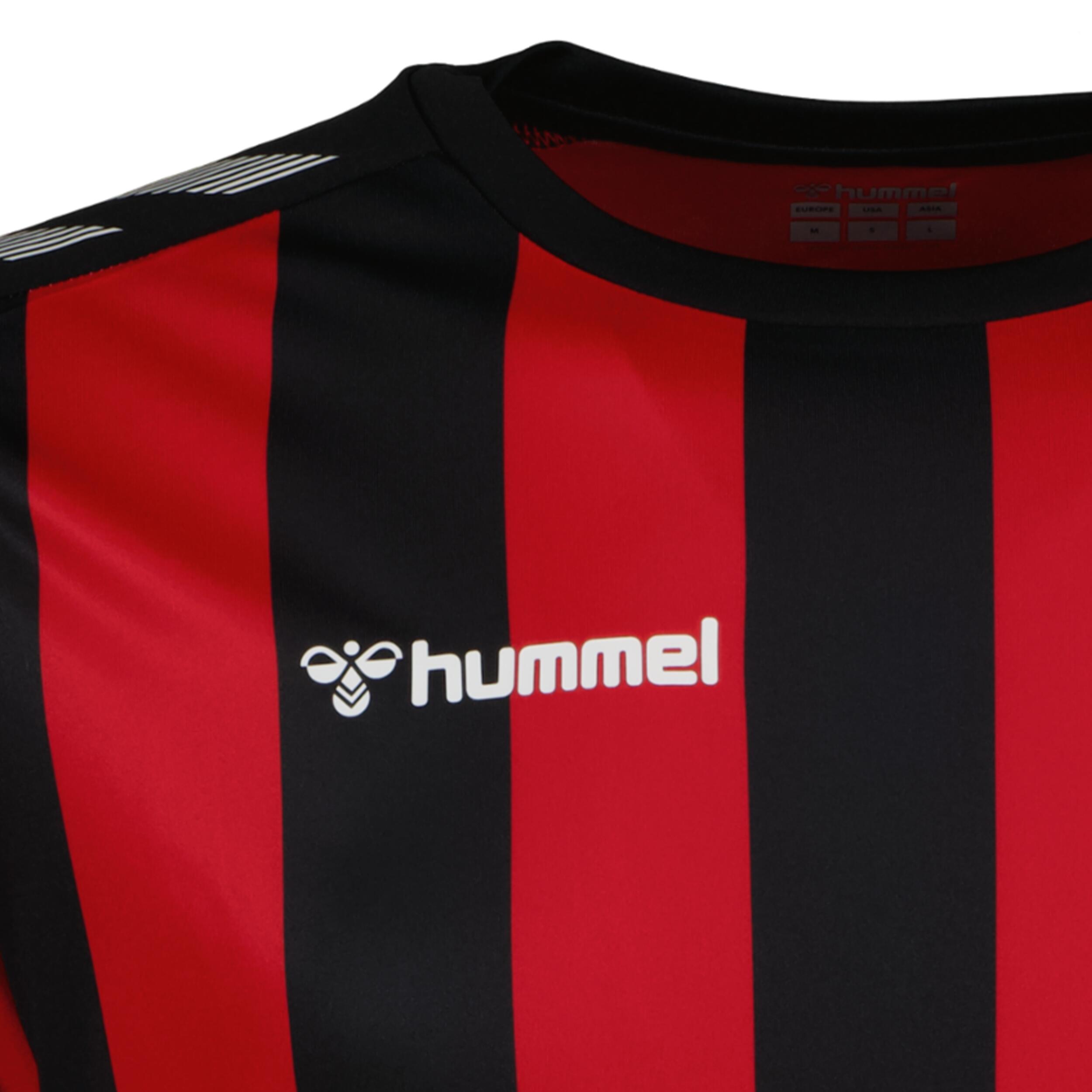 Stripe jersey for men, great for football,  in black/true red 3/3