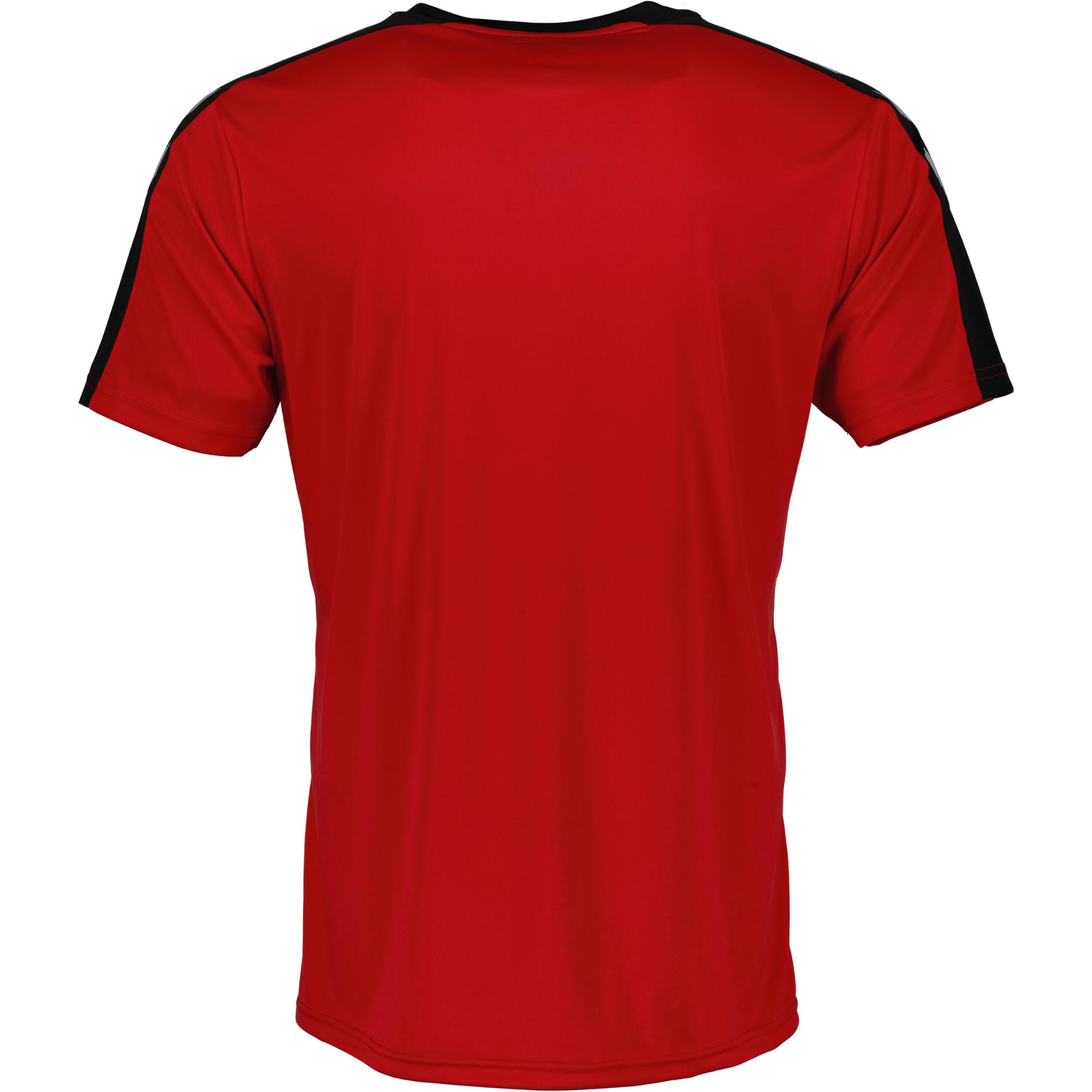 Stripe jersey for men, great for football,  in black/true red 2/3