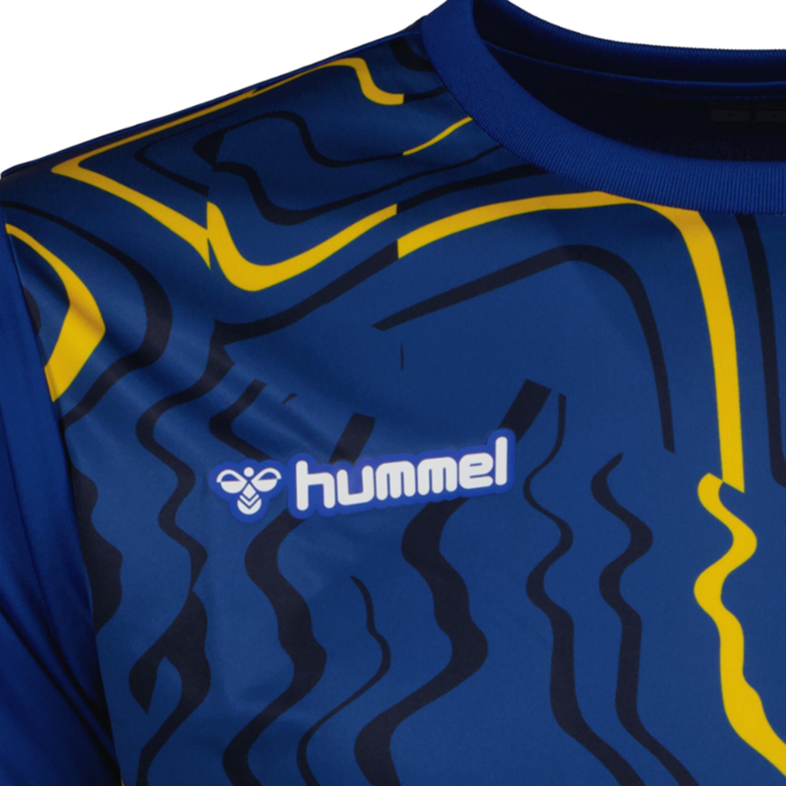 Hydro jersey for men, great for football, in true blue/marine/yellow 3/3