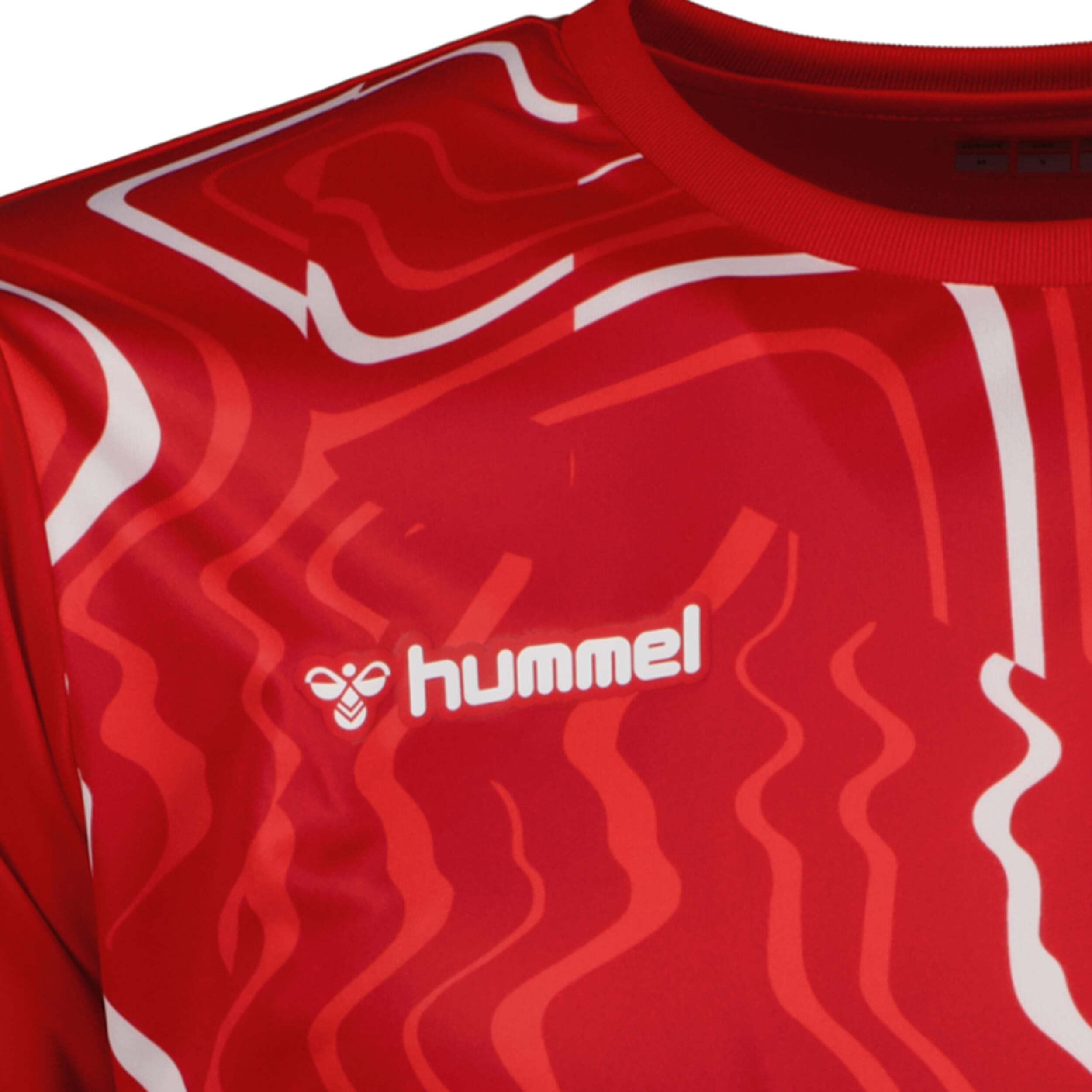 Hydro jersey for kids, great for football, in true red/dark red/white 3/3