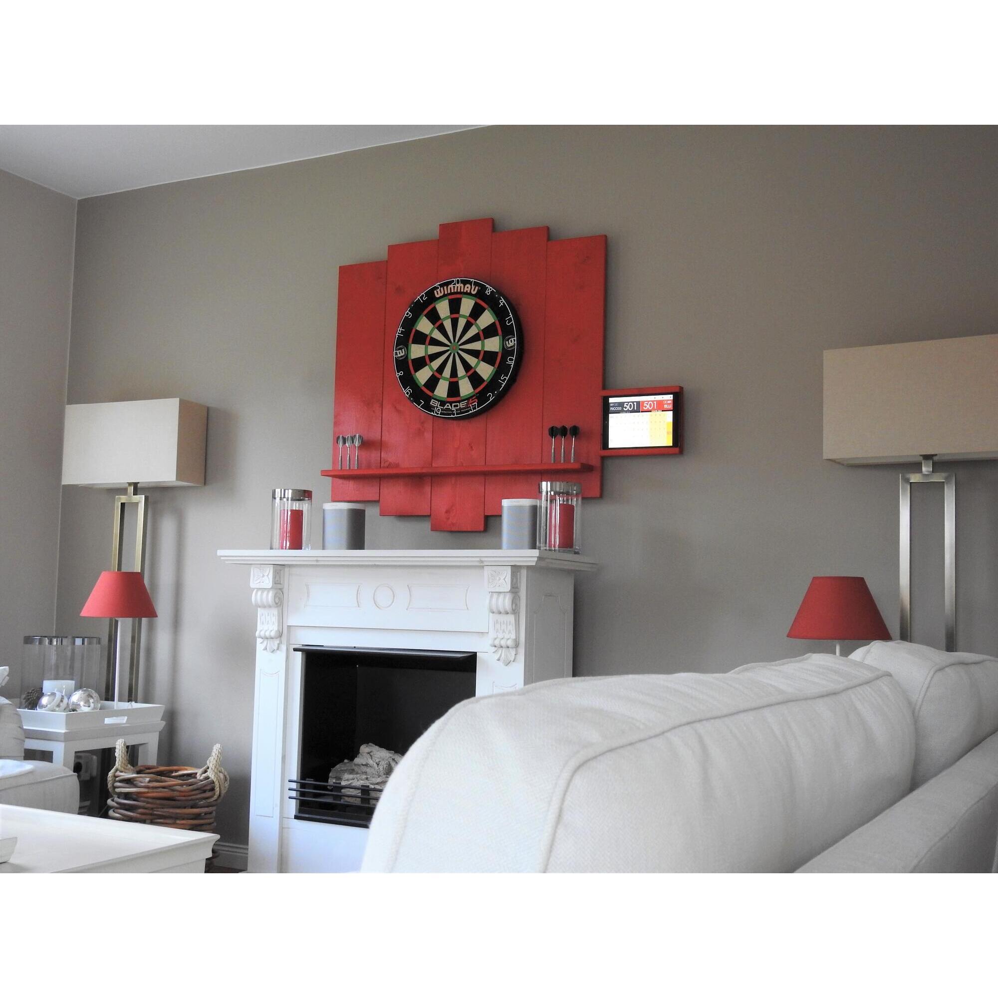 Wds - Wooden Dart Surround | Protection Murale Pour Fléchettes & Support Pour Tablette - Anneau De Protection Fléchettes - Rouge - Taille Unique - Decathlon