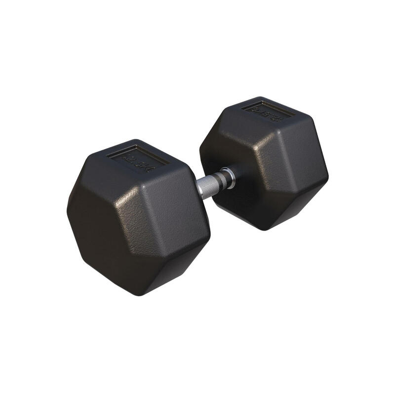 Dumbbell - 1 x 42,5 kg - Gietijzer - Hexagon - Halter