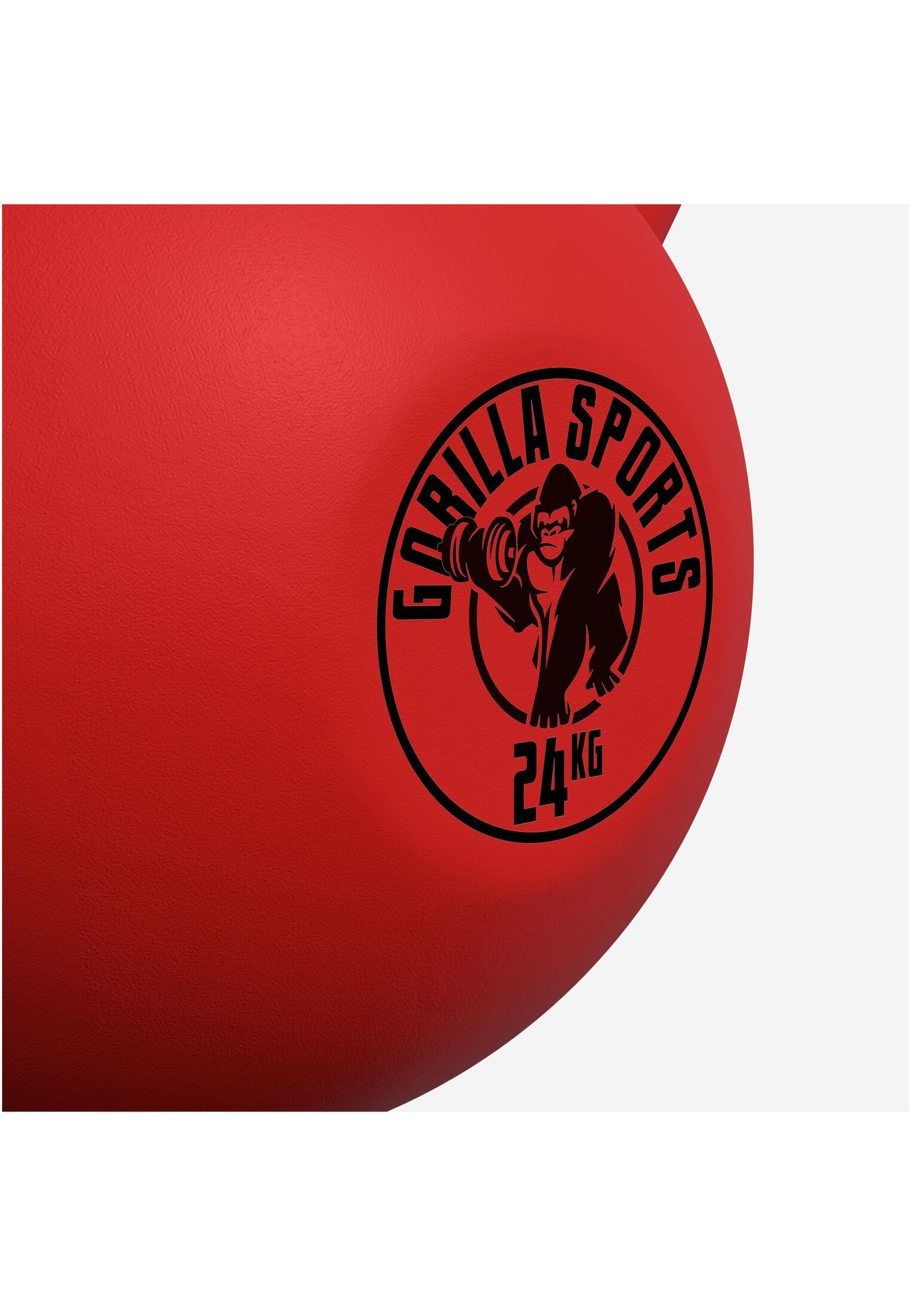 Kettlebell Gorilla Sports Hierro Fundido Negro/Rojo 6/7