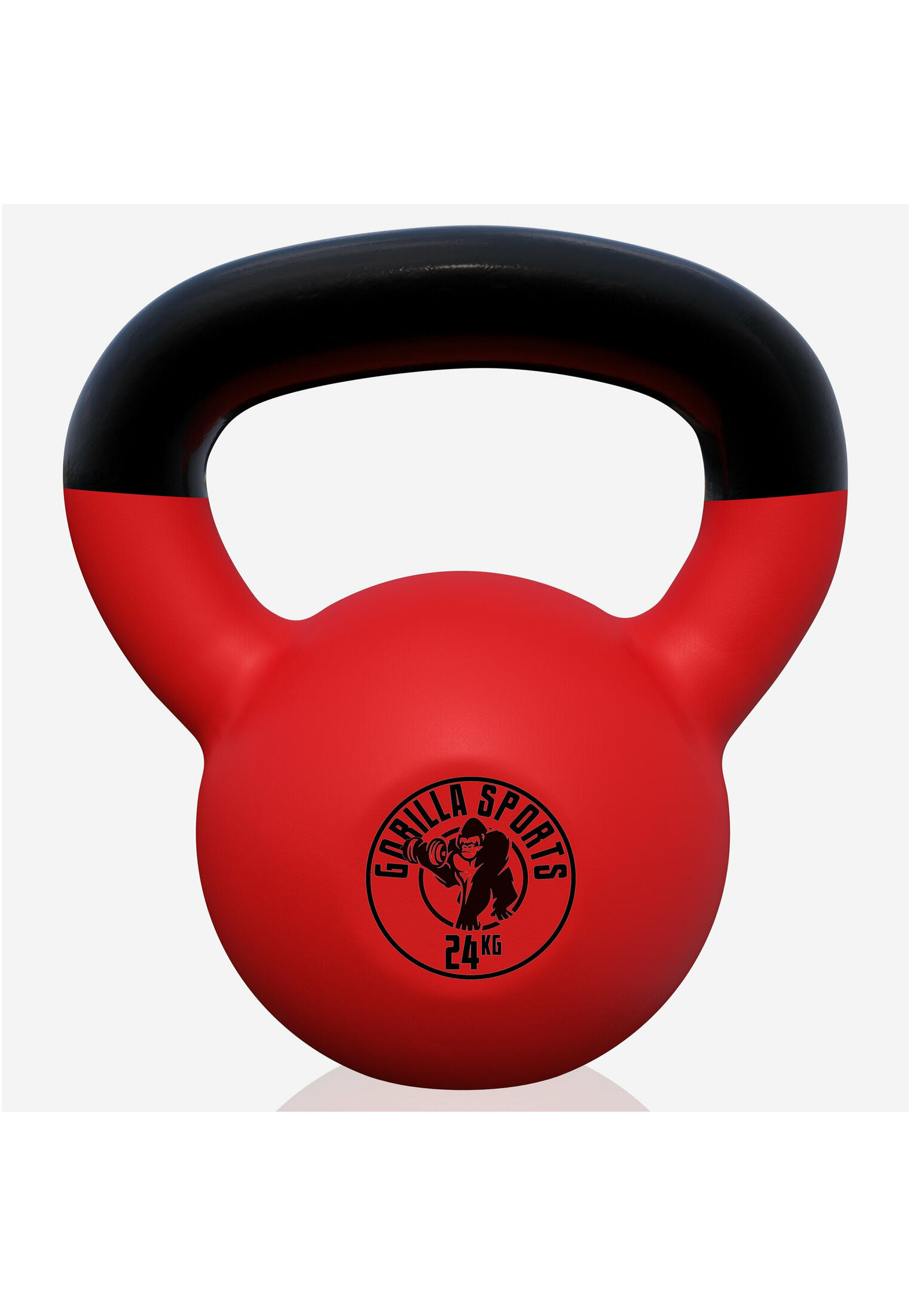 Kettlebell Gorilla Sports Hierro Fundido Negro/Rojo 2/7