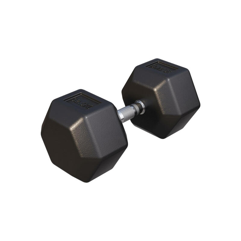 Dumbbell - 1 x 32,5 kg - Gietijzer - Hexagon - Halter