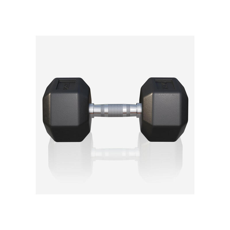 Dumbbell - 1 x 17,5 kg - Gietijzer - Hexagon - Halter