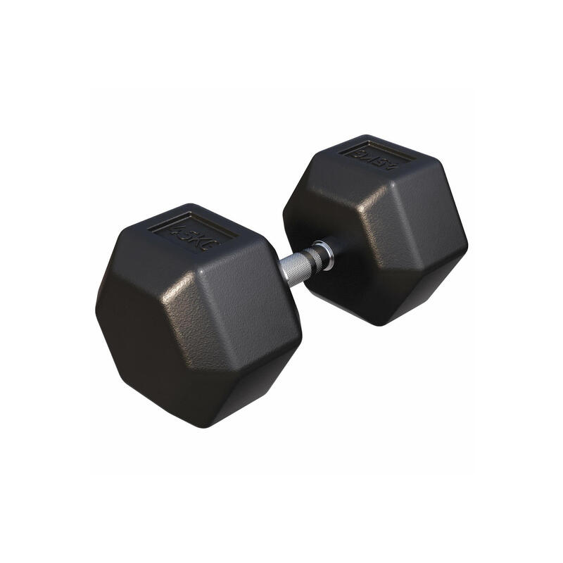 Dumbbell - 1 x 45 kg - Gietijzer - Hexagon - Halter