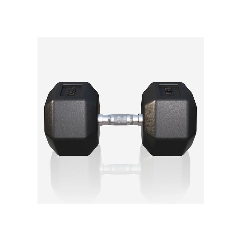 Dumbbell - 1 x 45 kg - Gietijzer - Hexagon - Halter