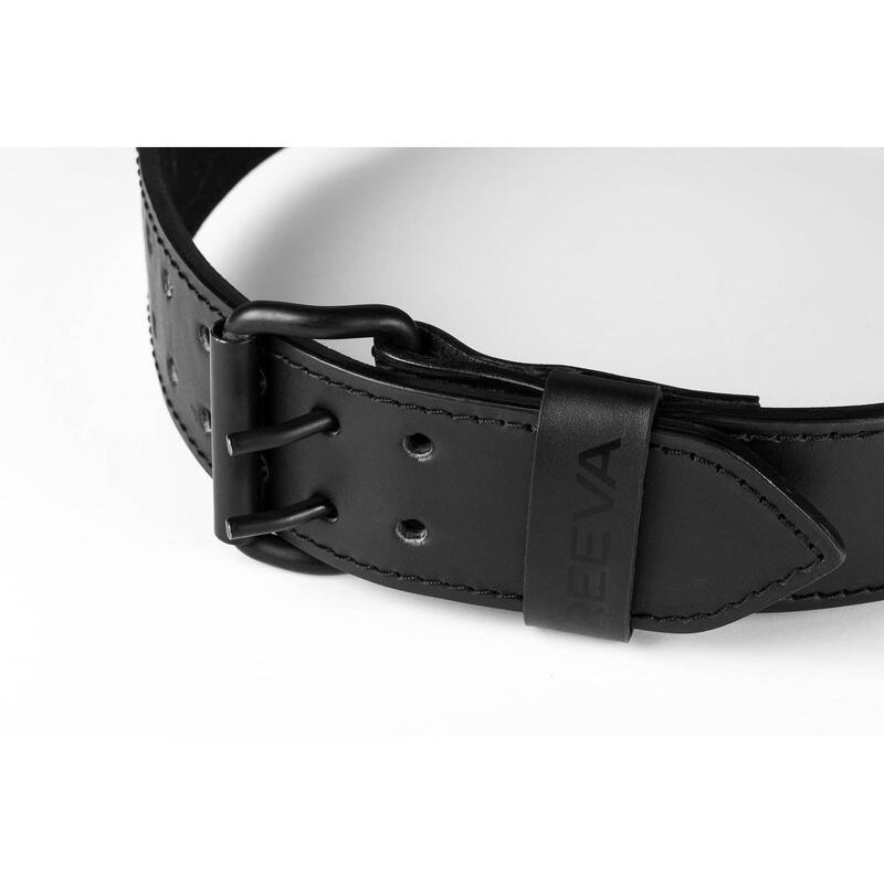 Ceinture de fitness en cuir - Noir