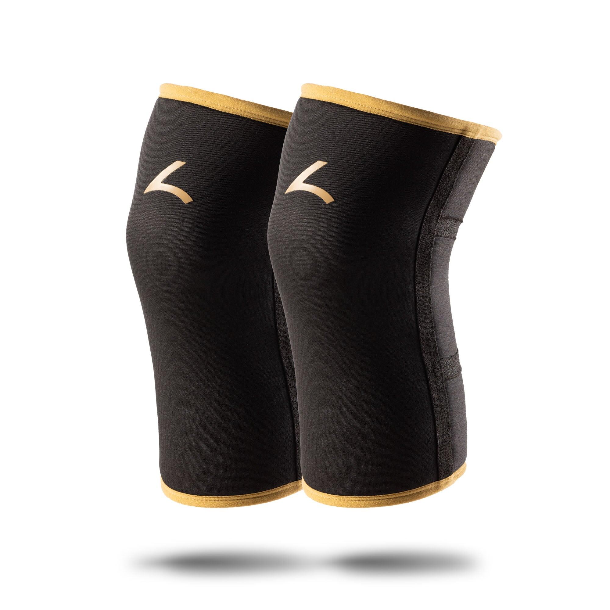 Powerlifting Knee Sleeves - Knie Bandages - 7 mm - Goud 2/6