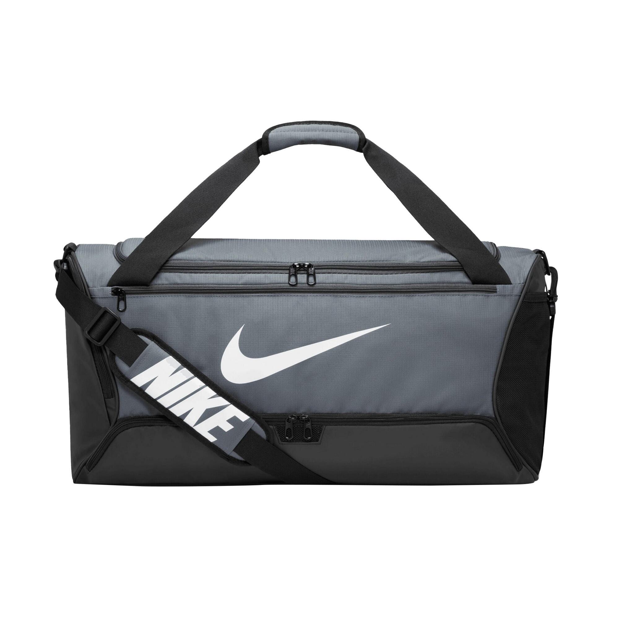 Brasilia Swoosh Training 60L Duffle Bag (Iron Grey/Black/White) 1/4