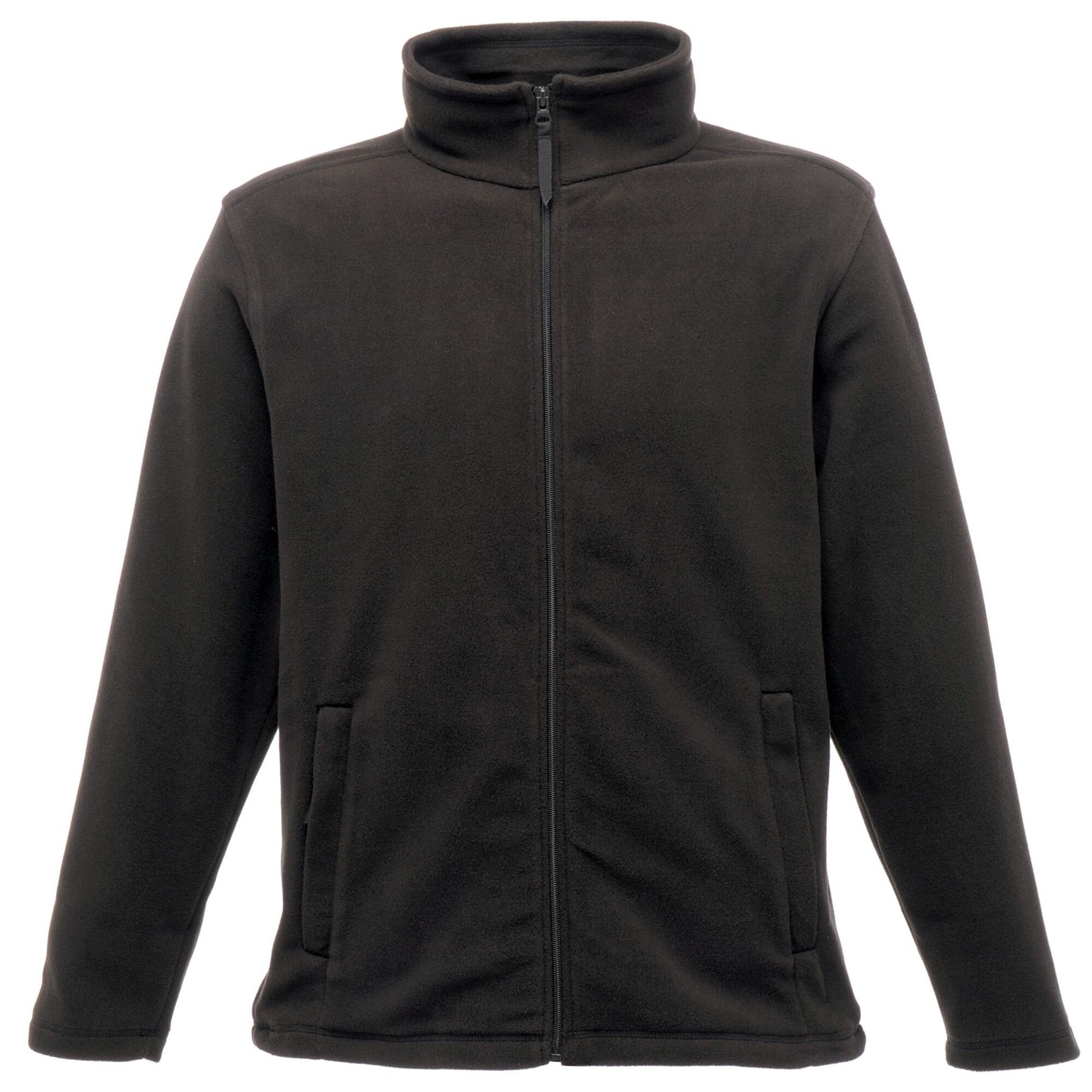 Plain black fleece jacket sale