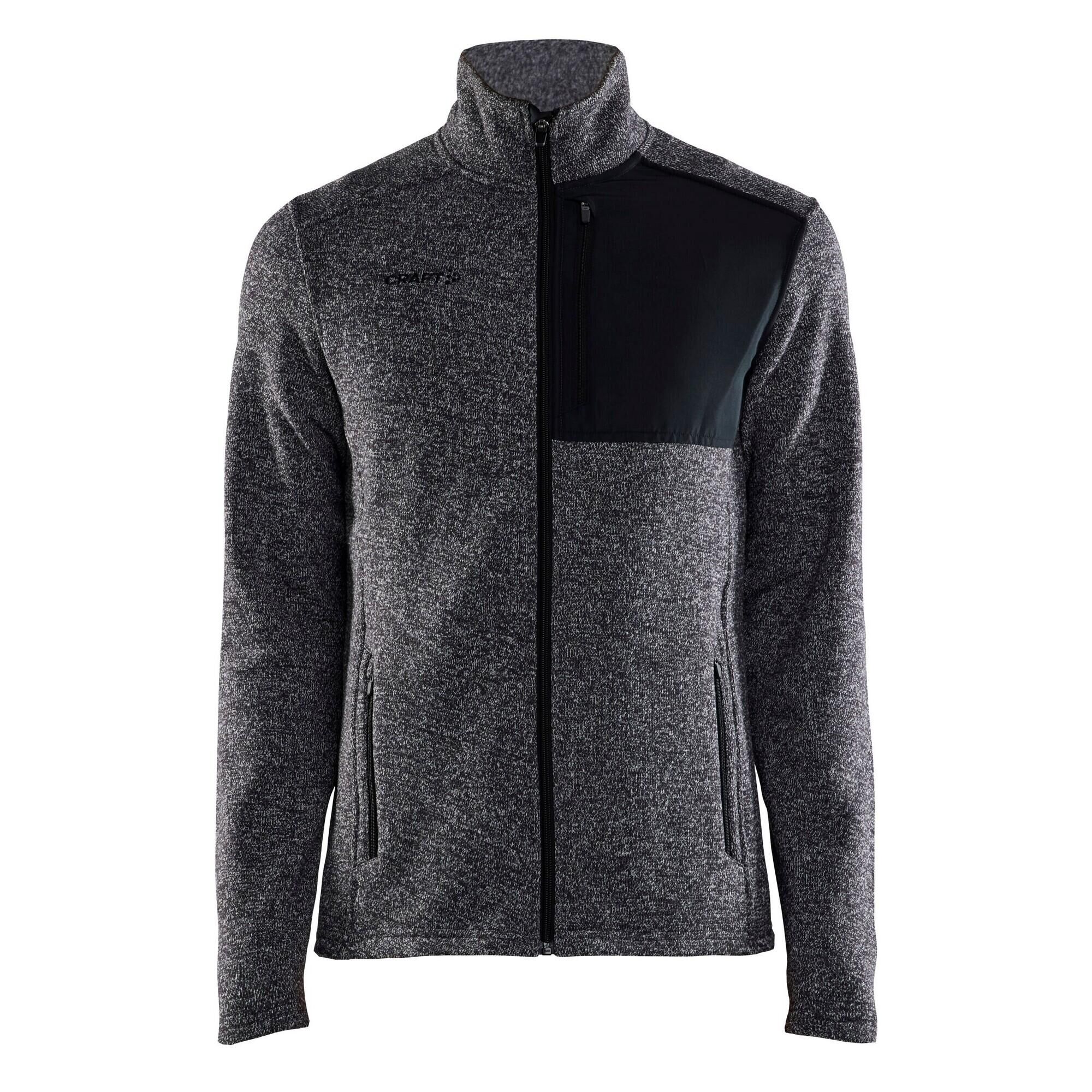 CRAFT Mens ADV Explore Fleece Heavy Jacket (Black Melange)