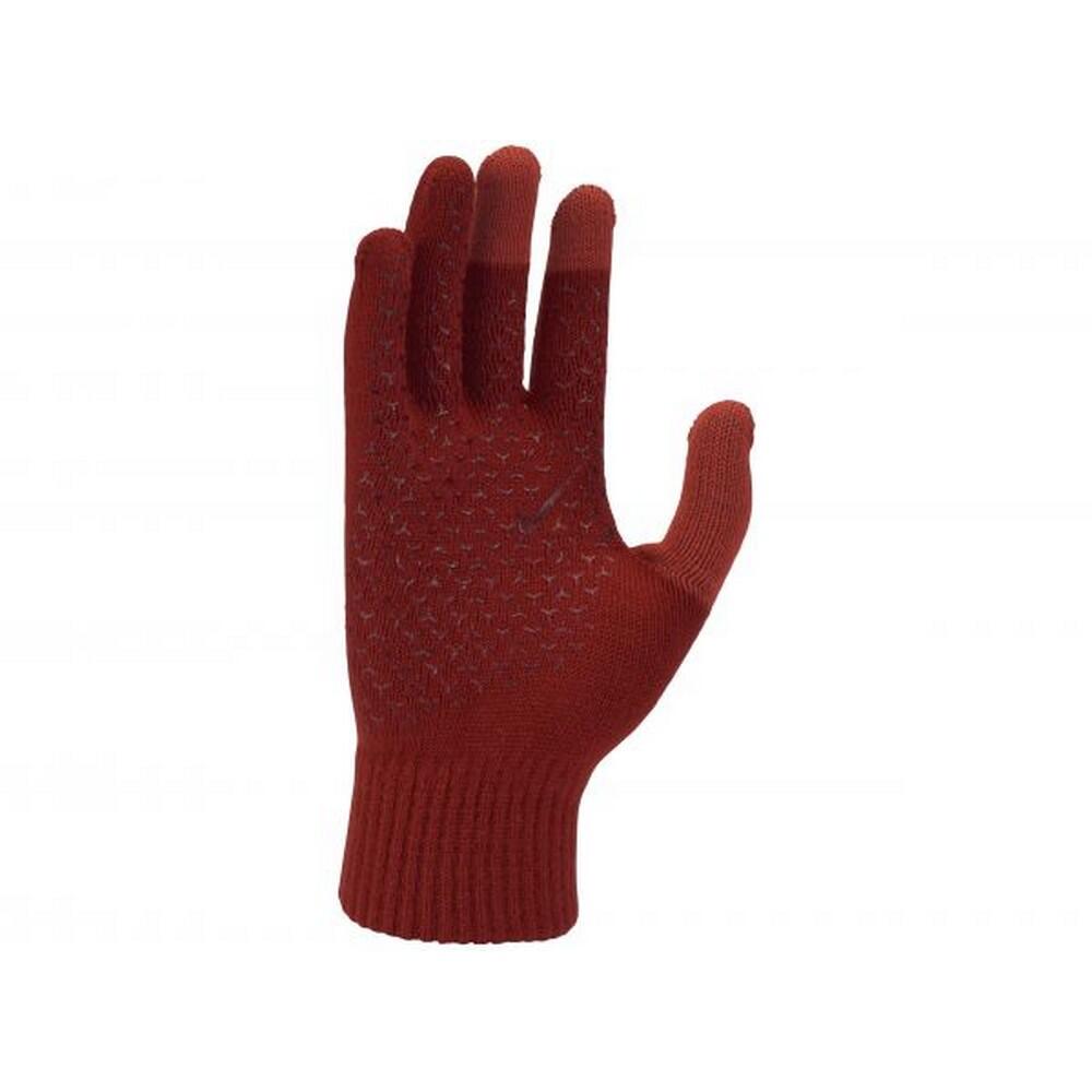 Mens Cinnabar Knitted Swoosh Gloves (Red) 2/3