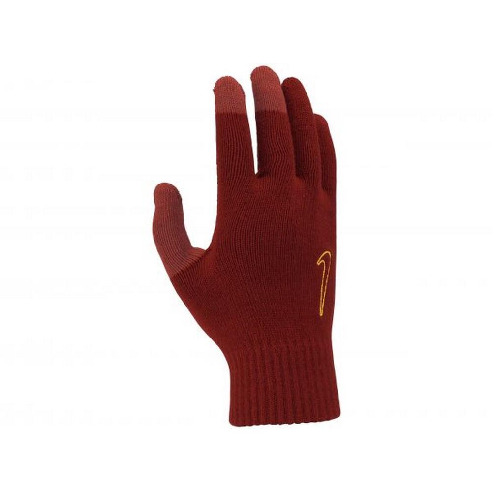 Mens Cinnabar Knitted Swoosh Gloves (Red) 1/3