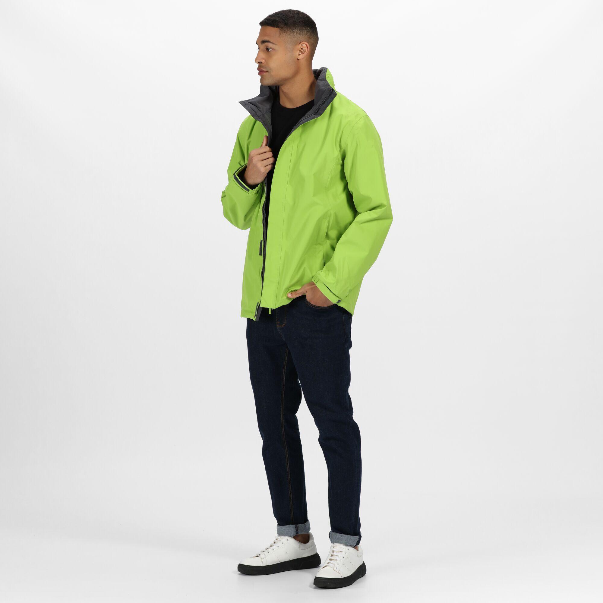 Mens Standout Ardmore Jacket (Waterproof & Windproof) (Key Lime/Seal Grey) 2/5