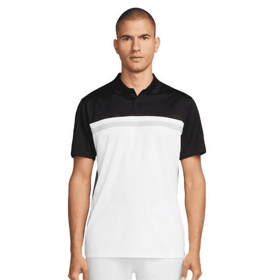 Victory" Poloshirt für Herren Schwarz/Weiß