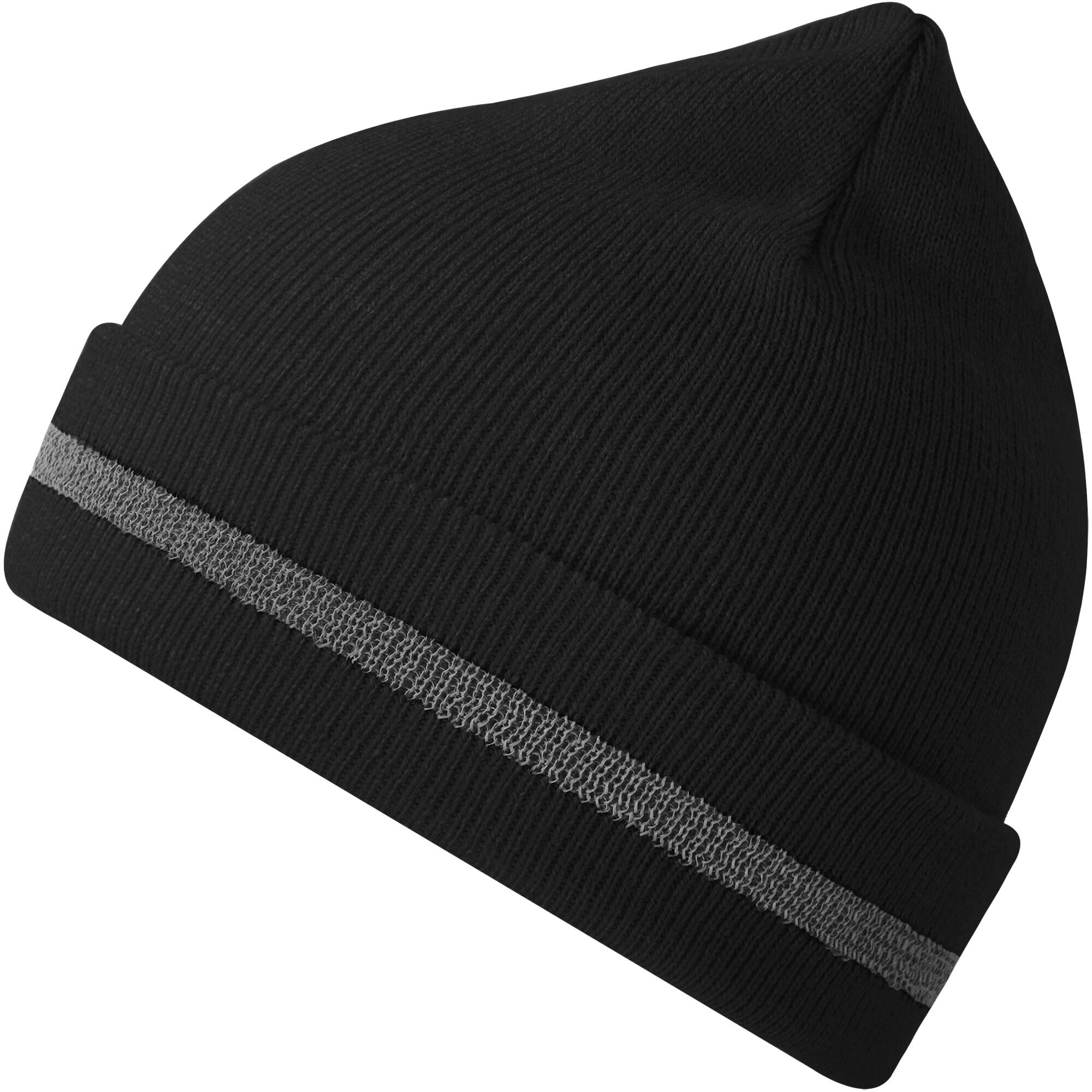 Unisex Adult Workout Recycled HiVis Beanie (Black) 3/3