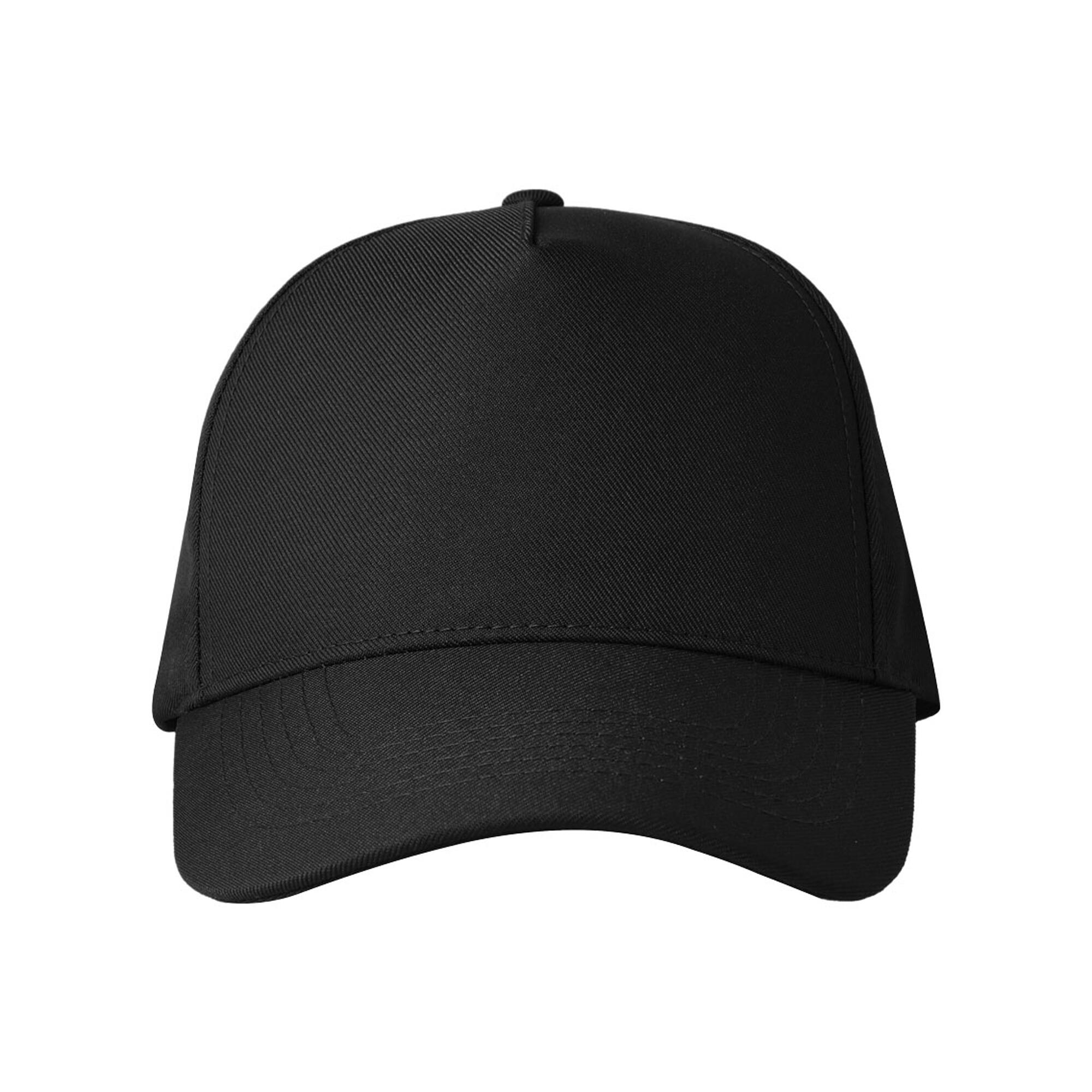 Childrens/Kids Recy Five 5 Panel Recycled Baseball Cap (Black) 3/3