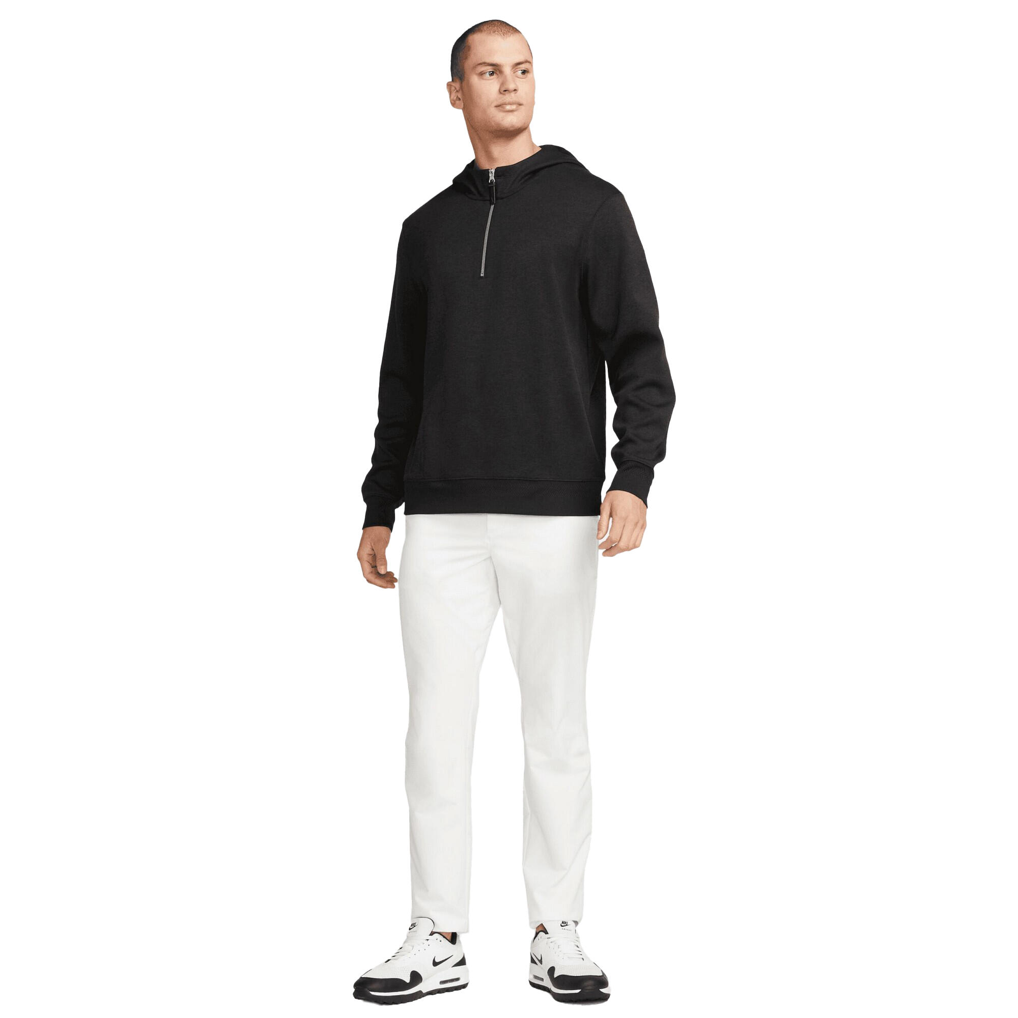 Felpa Con Cappuccio Golf Uomo Nike Nero Argento Spazzolato 3/3