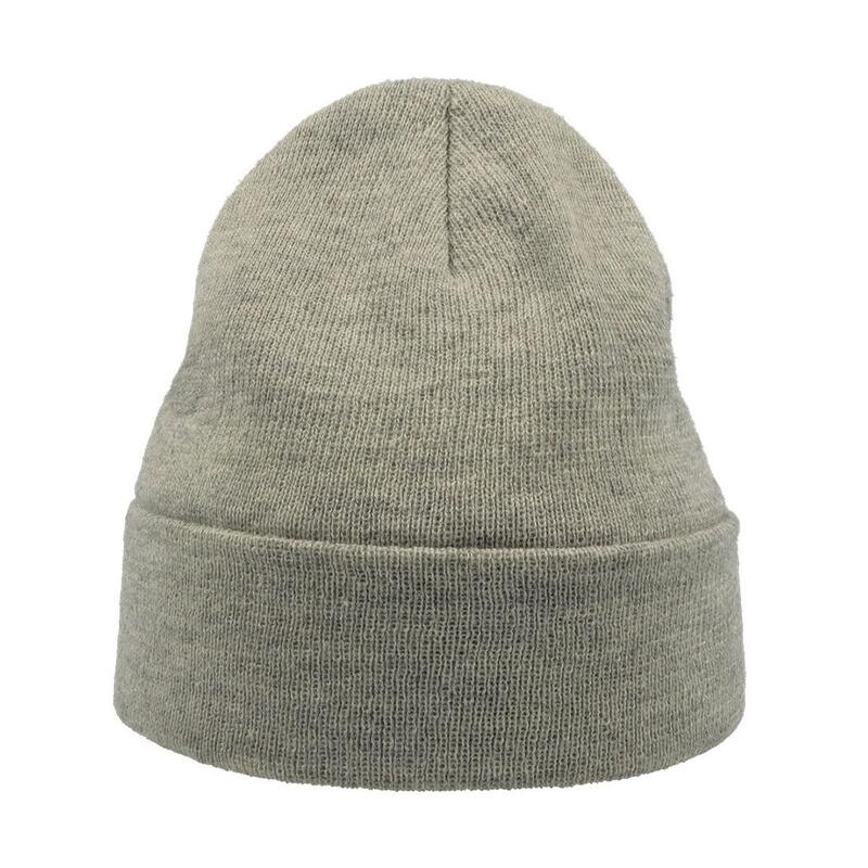 Pier Thinsulate Thermal Doppel Lage Beanie Mütze Damen und Herren Grau meliert