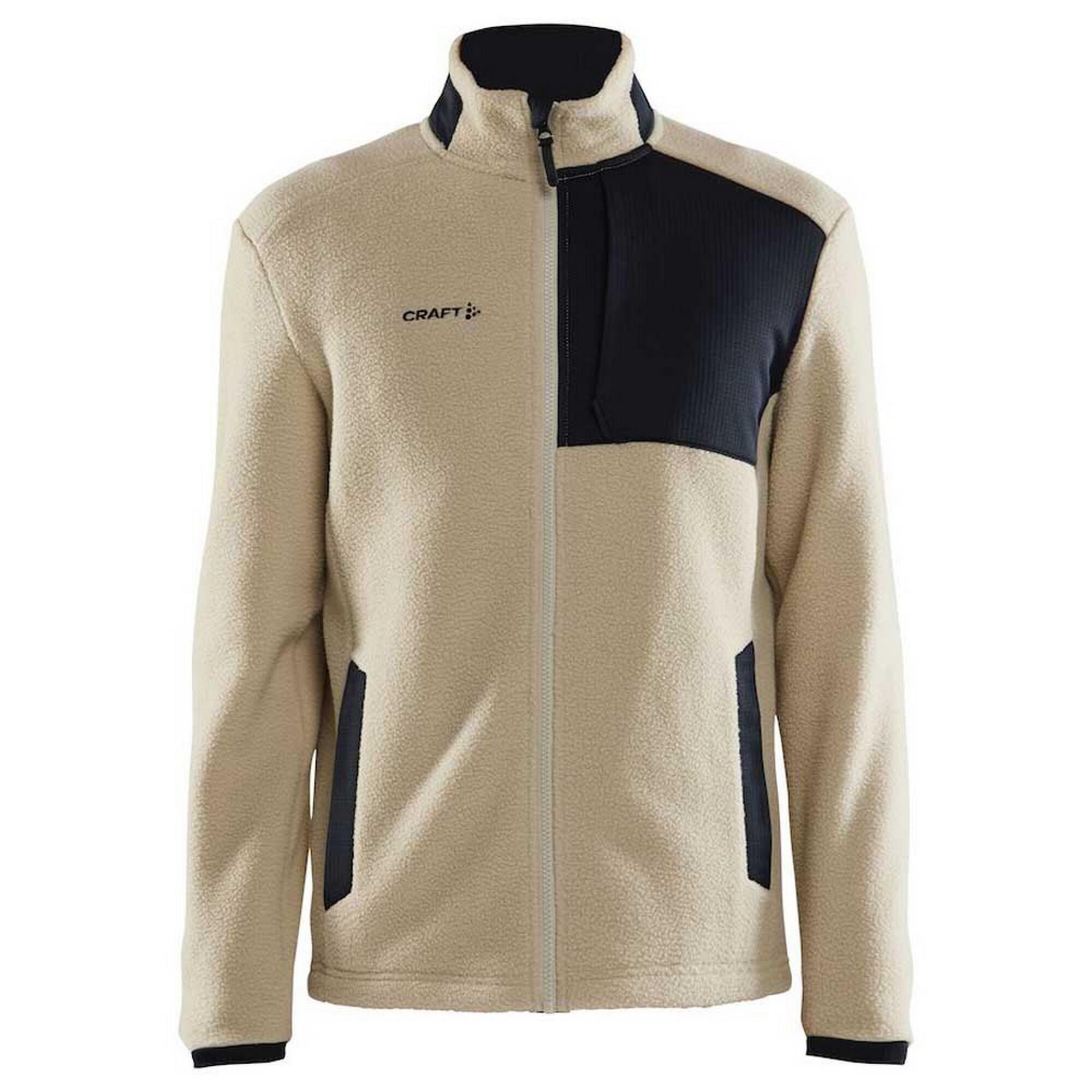 CRAFT Mens ADV Explore Pile Fleece Jacket (Ecru/Black)