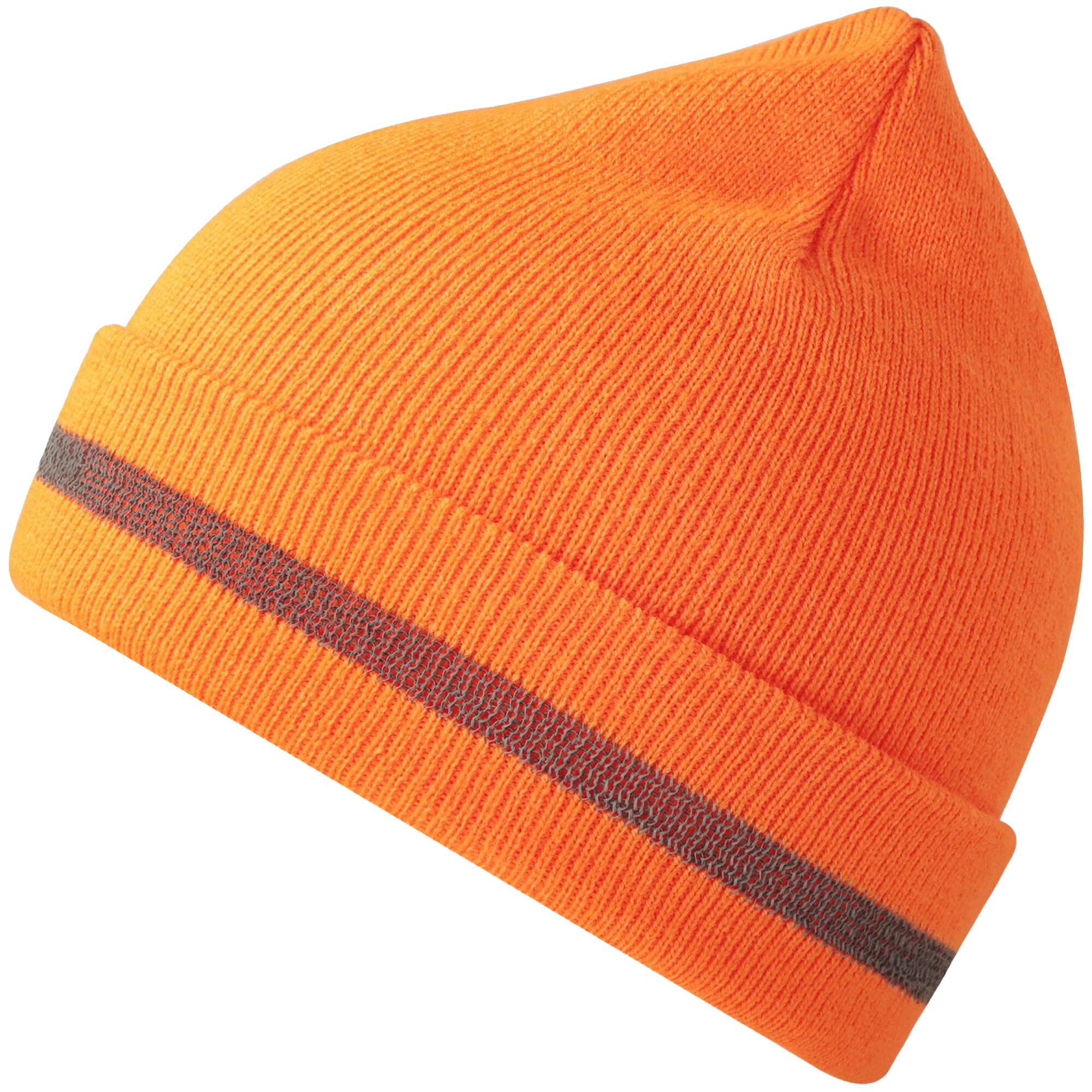 Unisex Adult Workout Recycled HiVis Beanie (Fluorescent Orange) 3/3