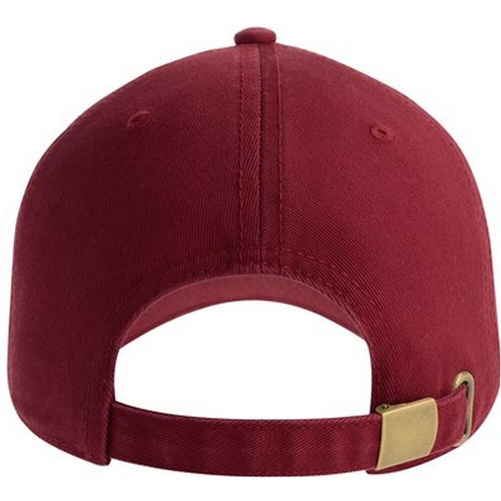 Unisex Adult Fraser 6 Panel Organic Cotton Baseball Cap (Cardinal Red) 2/3