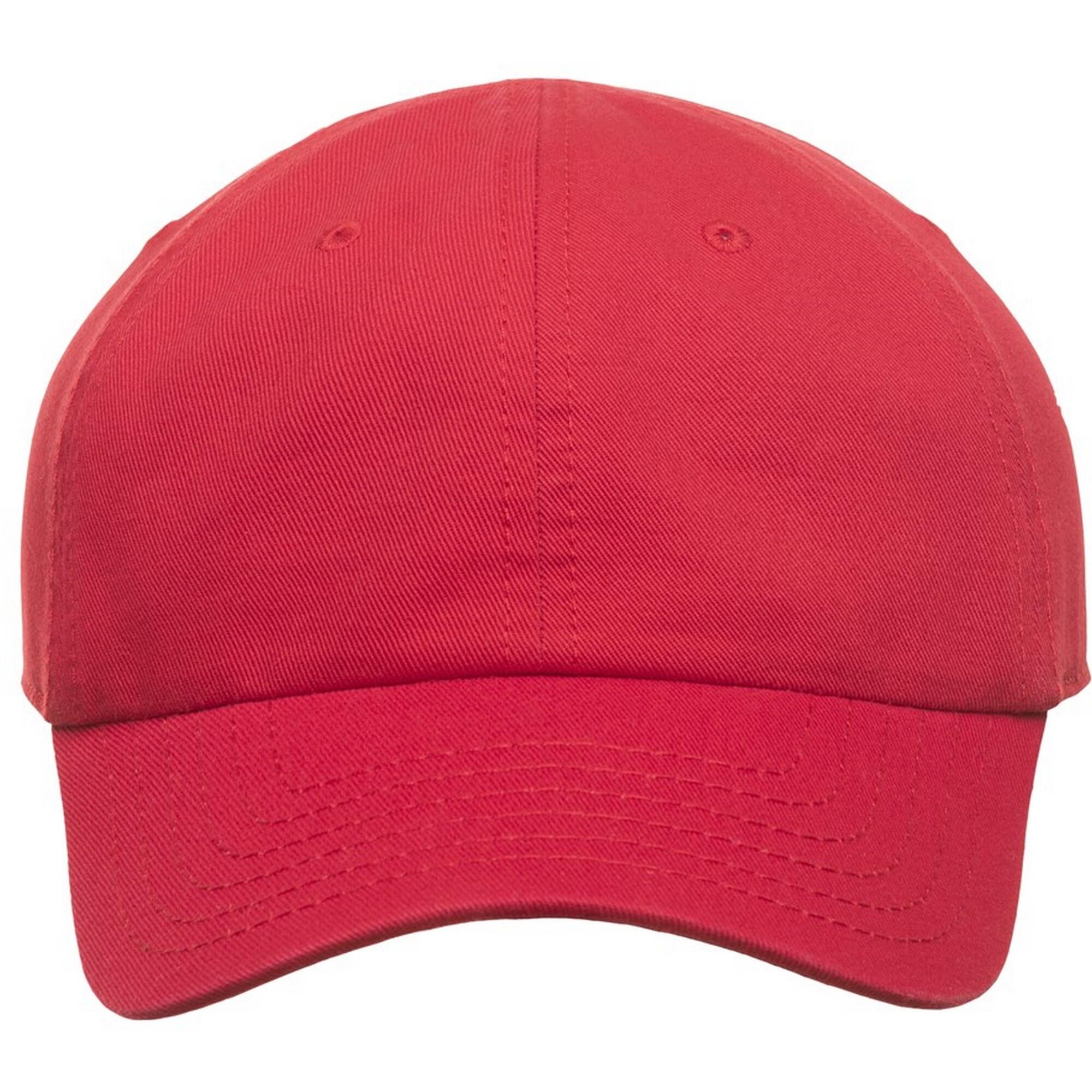 Childrens/Kids Fraser 6 Panel Organic Cotton Baseball Cap (Red) 1/3