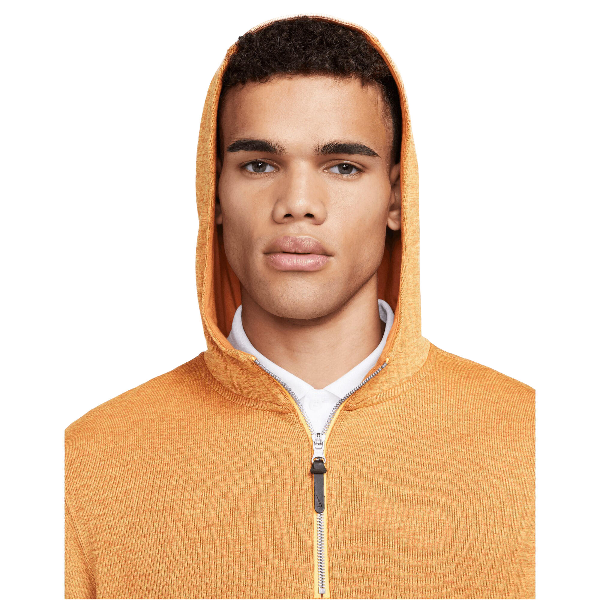 Mens DriFIT Golf Hoodie (Monarch/Laser Orange/Brushed Silver) 3/3